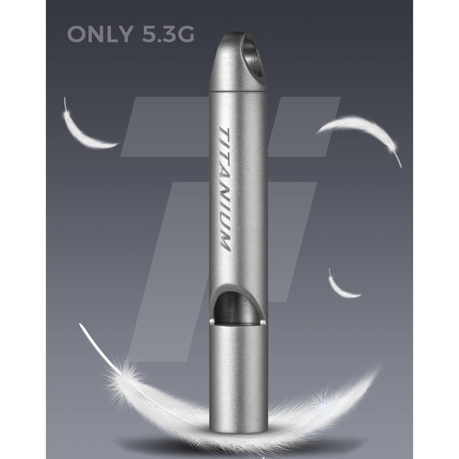 Silbato de Emergencia Titanio IUMIUN 120dB Ultra Ligero