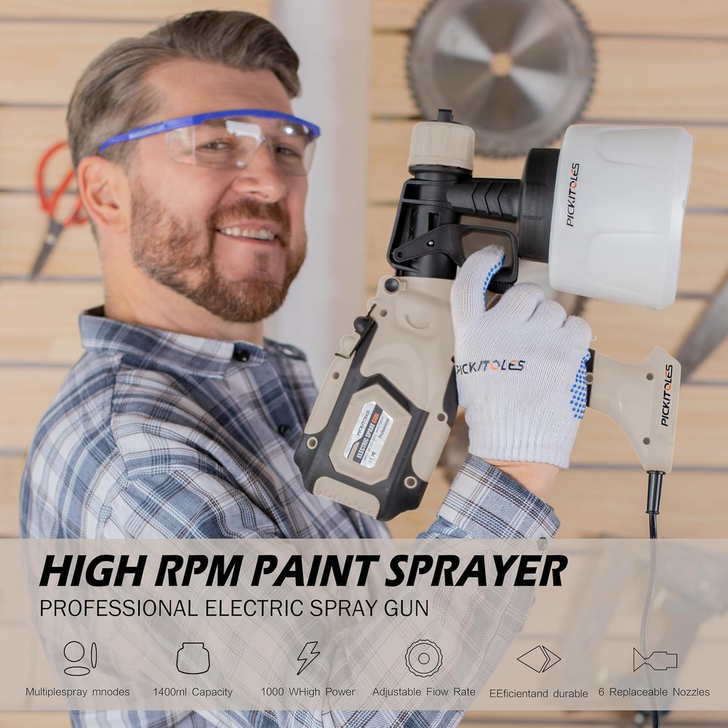 Pistola de Pintura Eléctrica HVLP PICKITOLES EPQ-X 1000W 1400ml