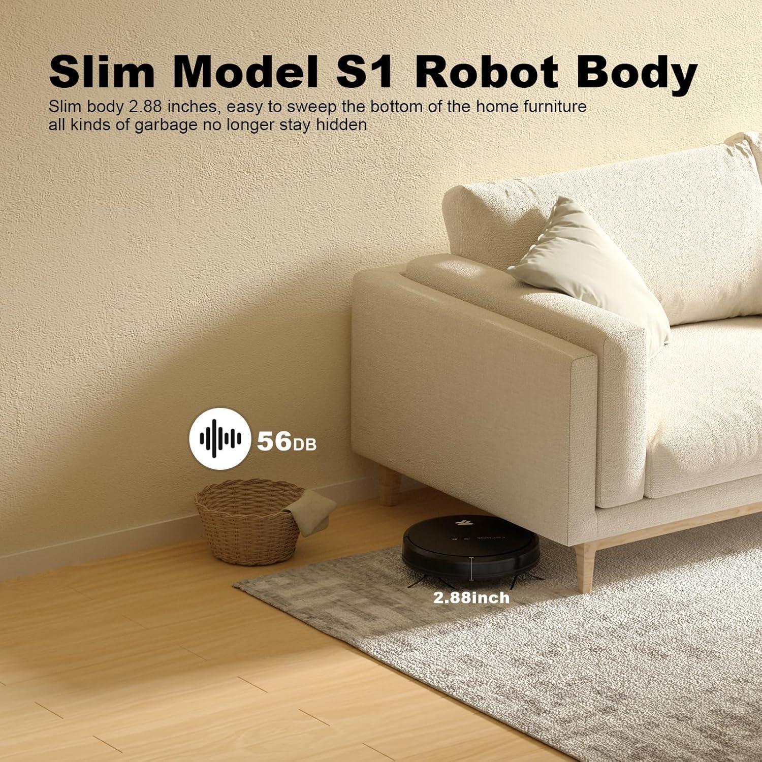 Aspiradora Robot Tecbot S1 120Min Carga Automática WiFi