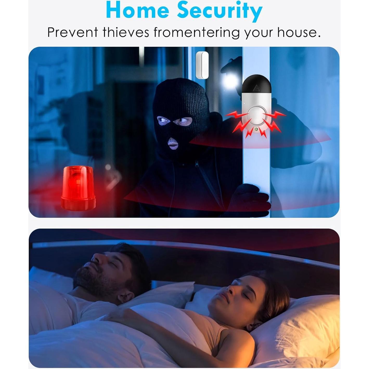 Sensores de Alarma de Ventana y Puerta Toeeson 120DB 5 Paquetes