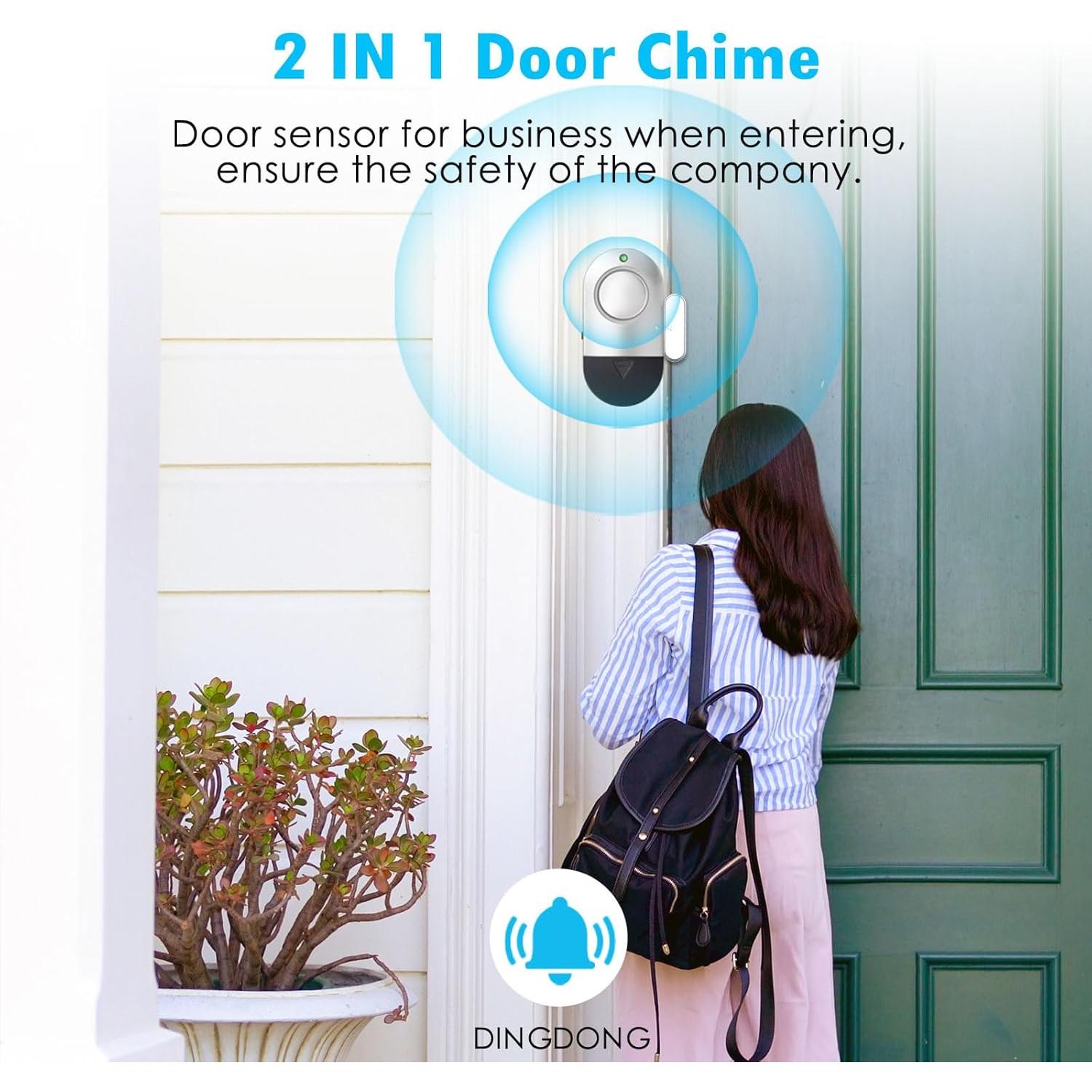 Sensores de Alarma de Ventana y Puerta Toeeson 120DB 5 Paquetes