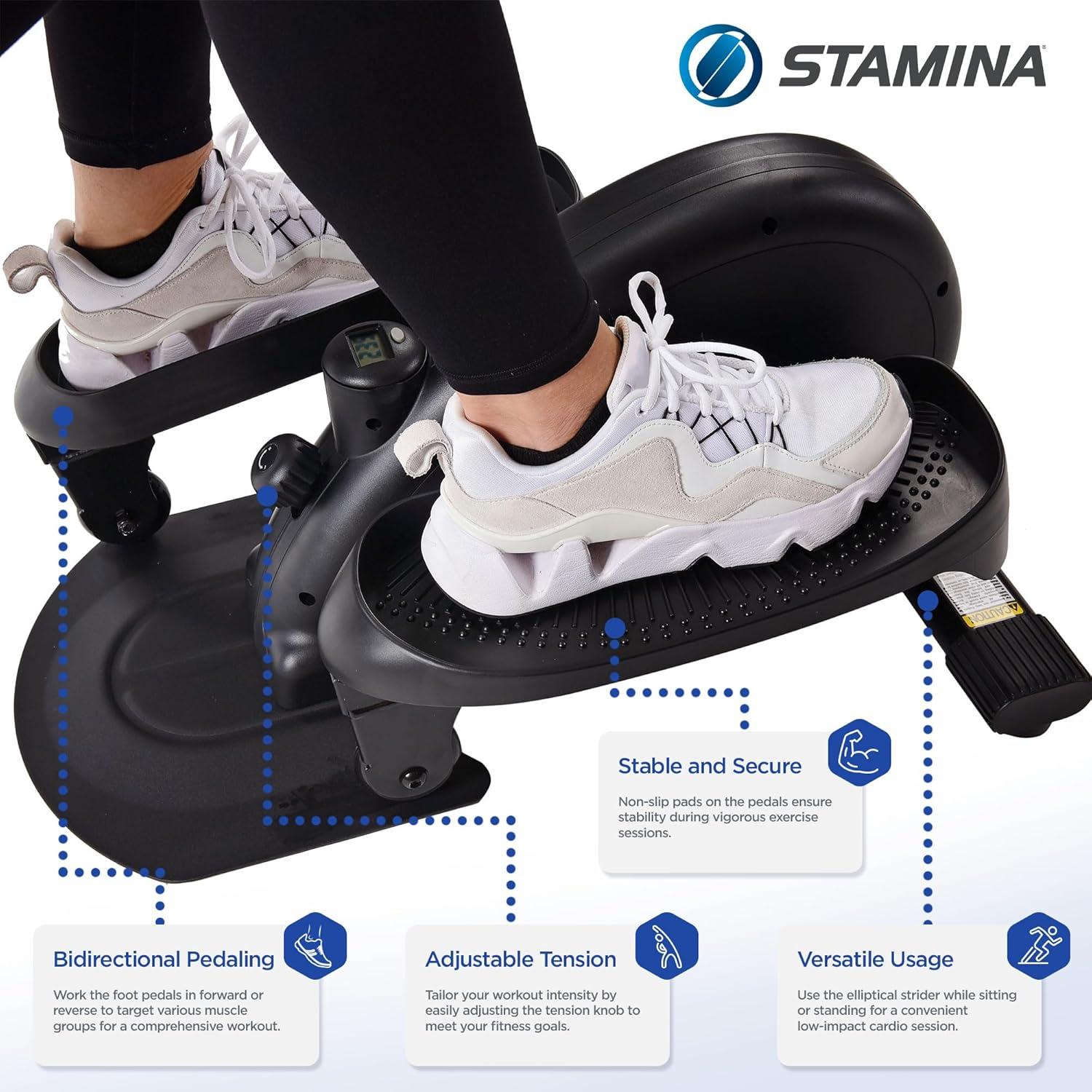 Máquina Elíptica Stamina InMotion E1000 Compacta - Cardio Bajo Escritorio