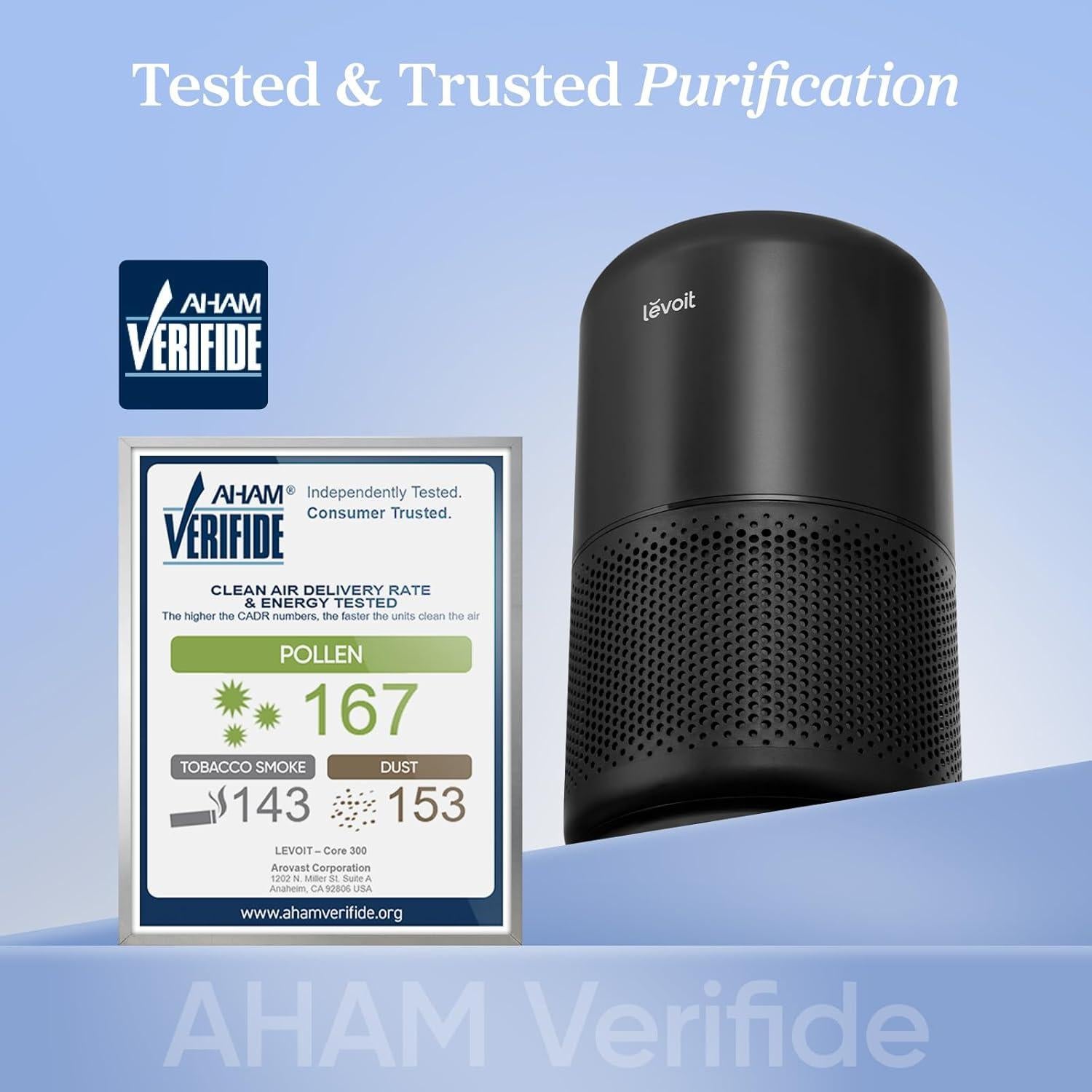 Purificador de Aire LEVOIT Core 300-P HEPA 56W Negro Paquete de 2