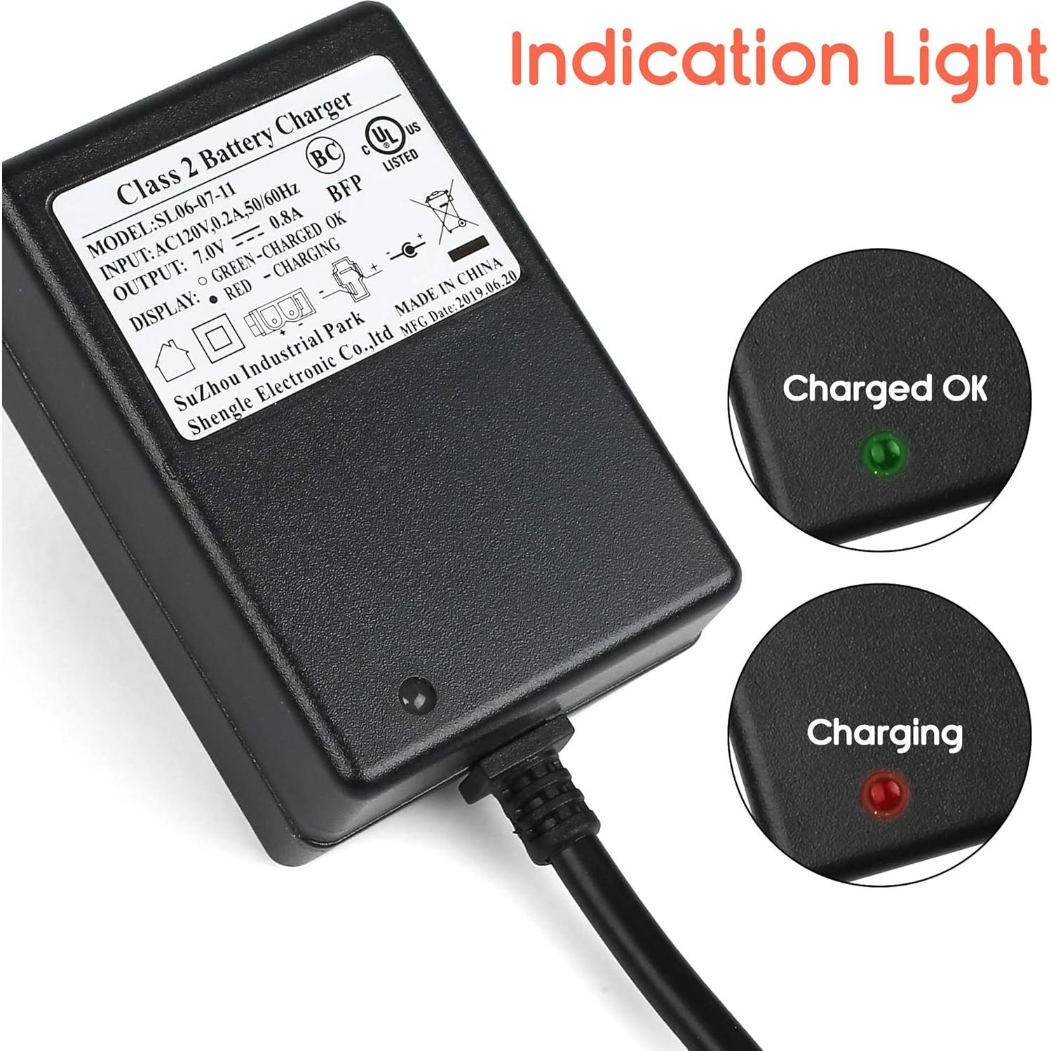 Cargador de Batería LotFancy 6V para Juguetes Eléctricos