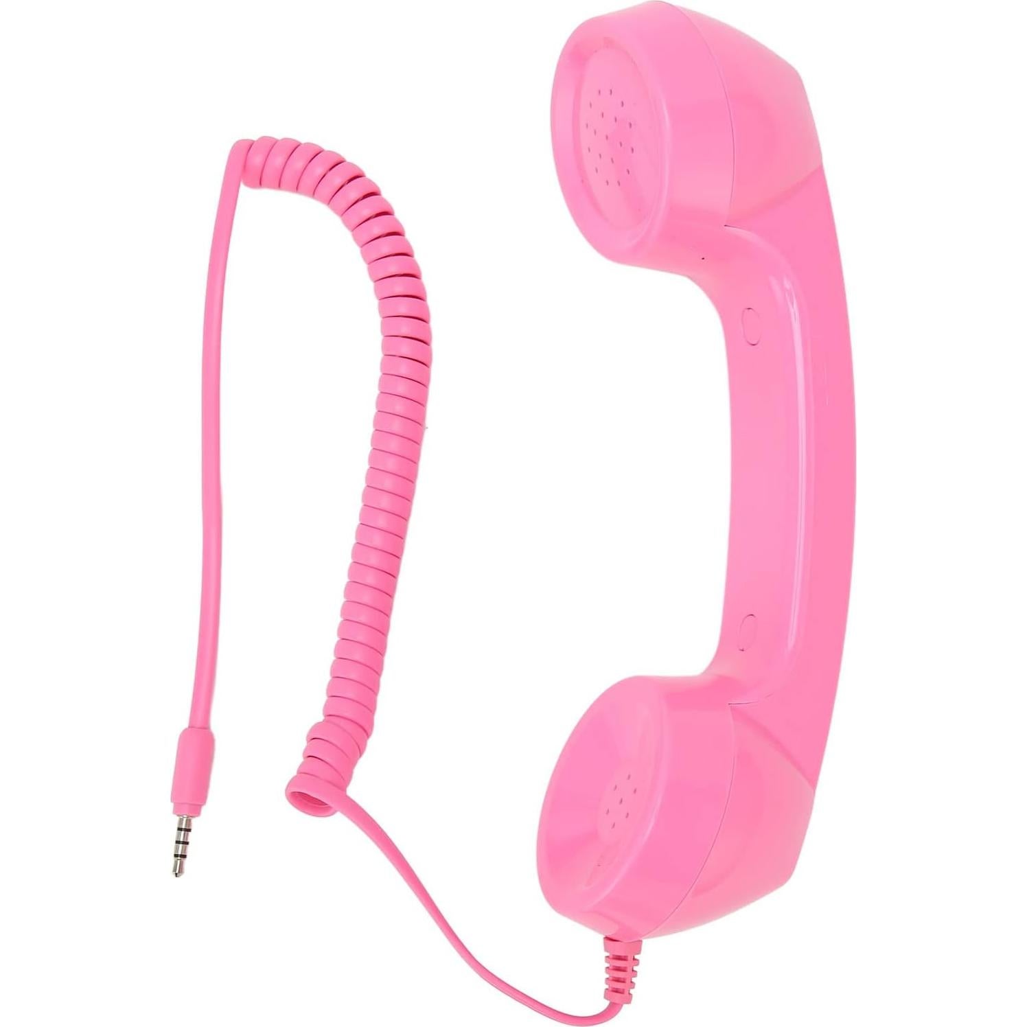 Auricular Retro Dpofirs 3.5mm para Teléfonos y PC Rosa