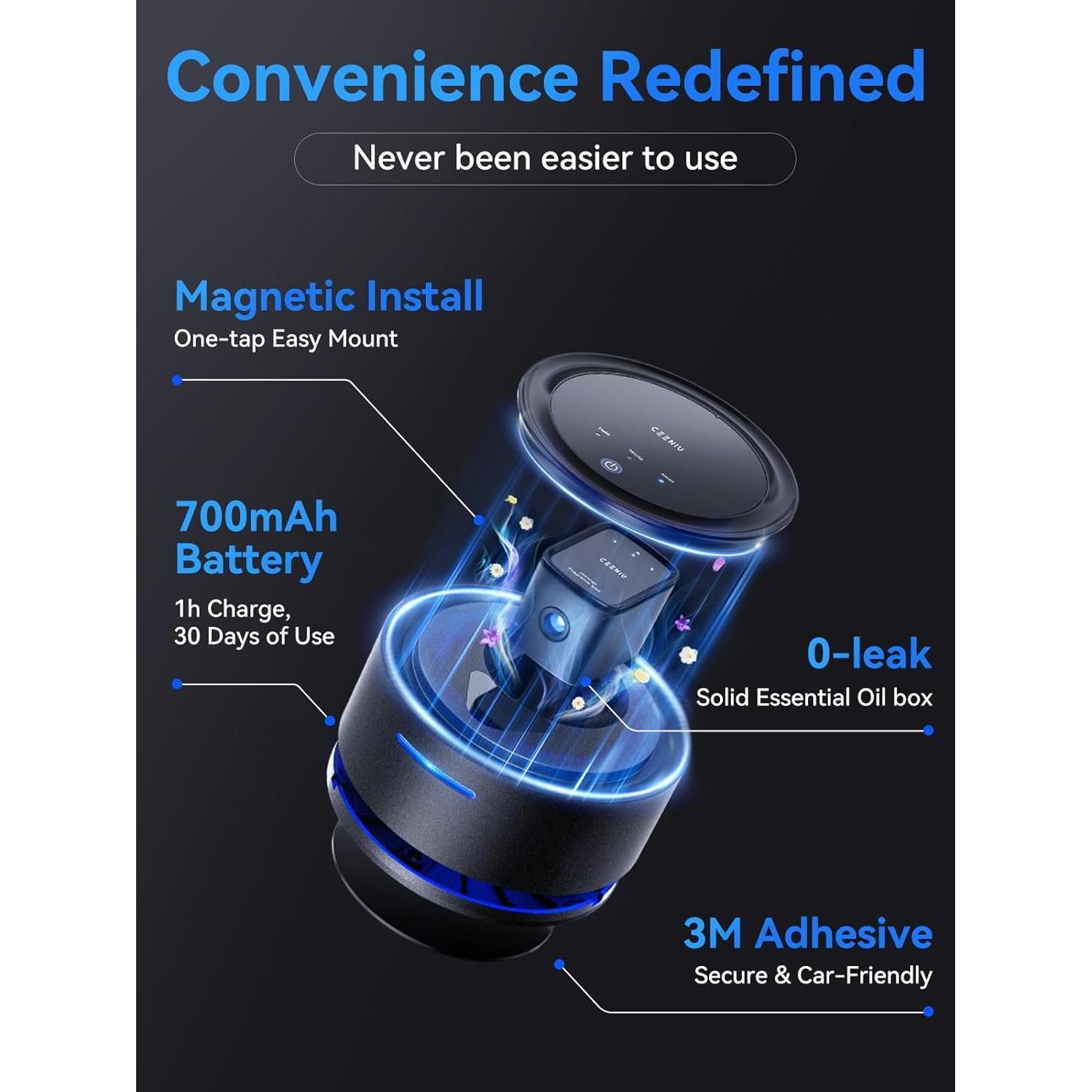 Ambientador de coche Ceeniu CF11 con difusor automático