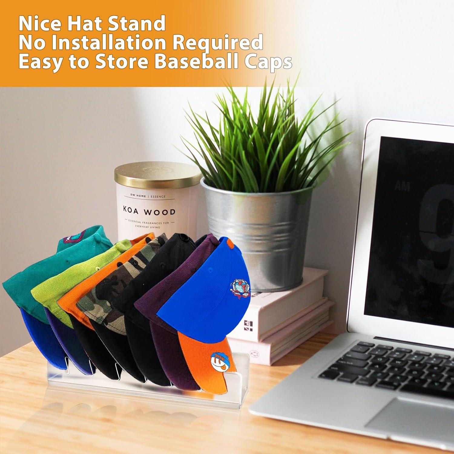 Soporte para Gorras de Béisbol Cakaner 2PCS Acrílico Transparente