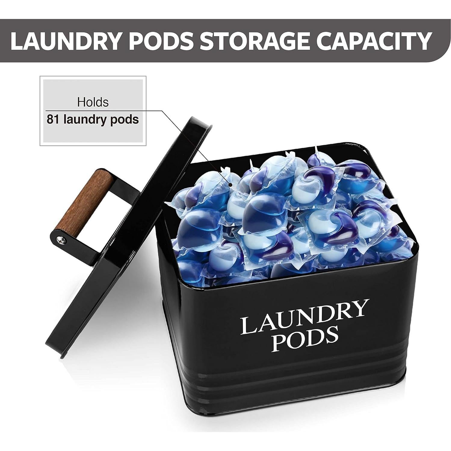 Soporte para Cápsulas de Lavandería Calindiana Negro 81 Cargas