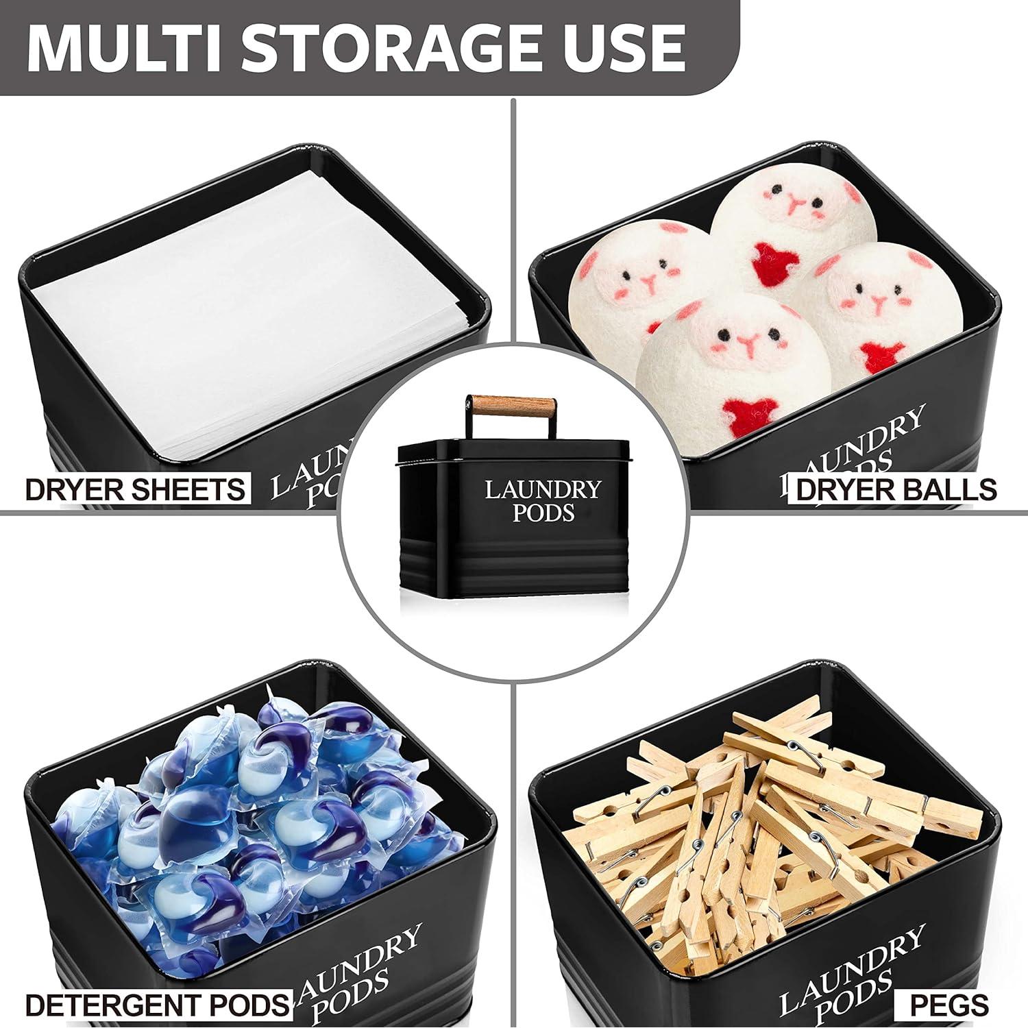 Soporte para Cápsulas de Lavandería Calindiana Negro 81 Cargas