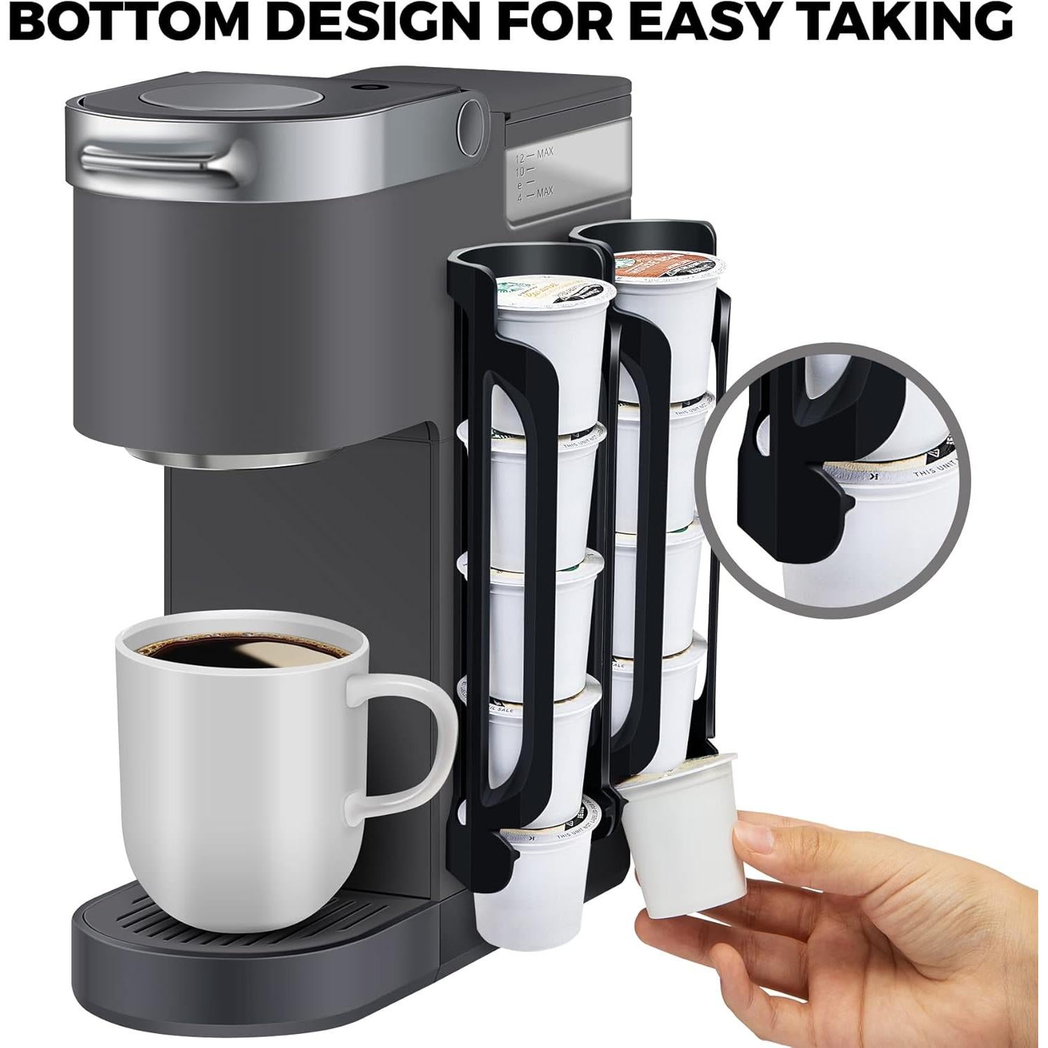 Soporte para K Cup Kedofa Negro 2 Unidades Montaje en Pared