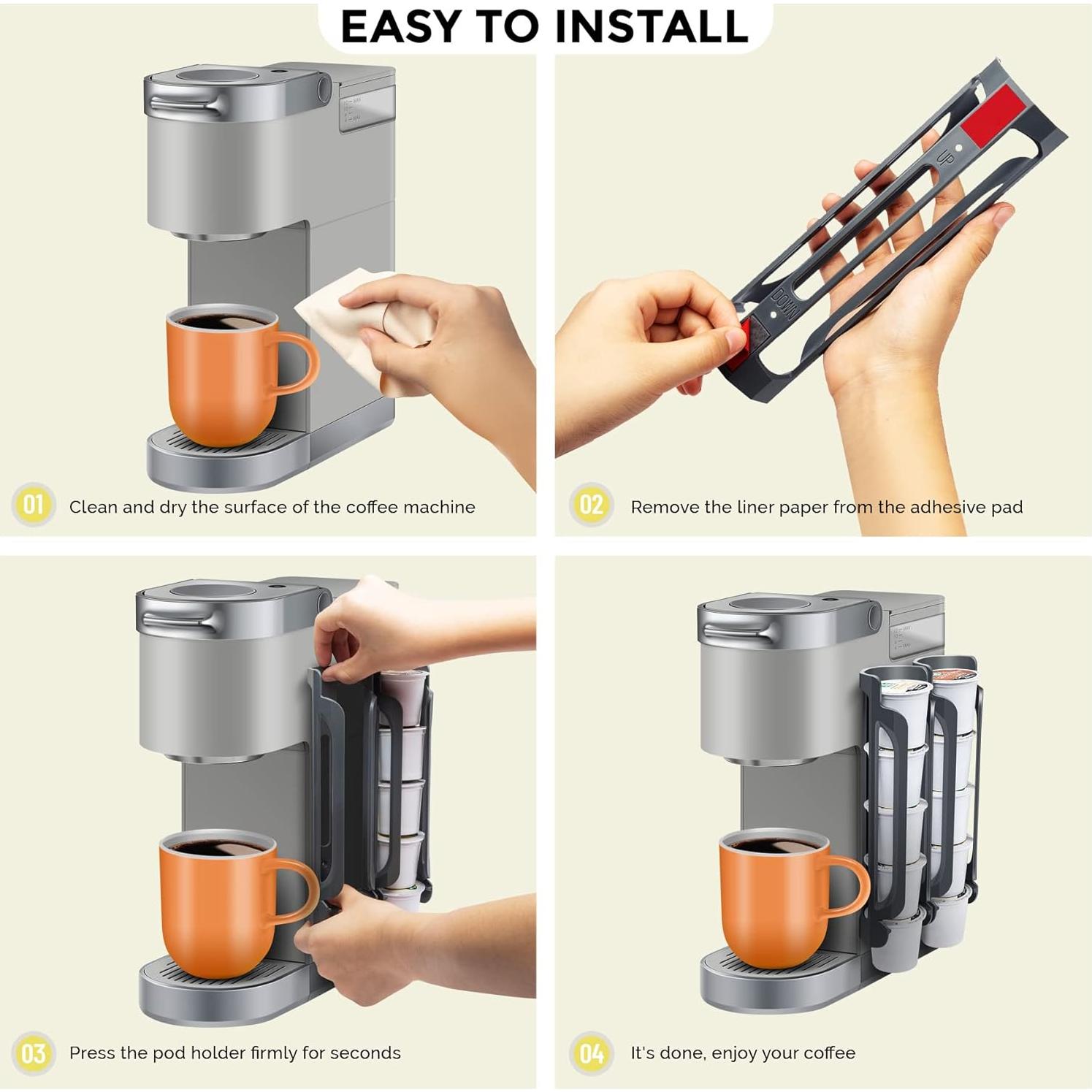 Soporte para K Cup Kedofa Negro 2 Unidades Montaje en Pared