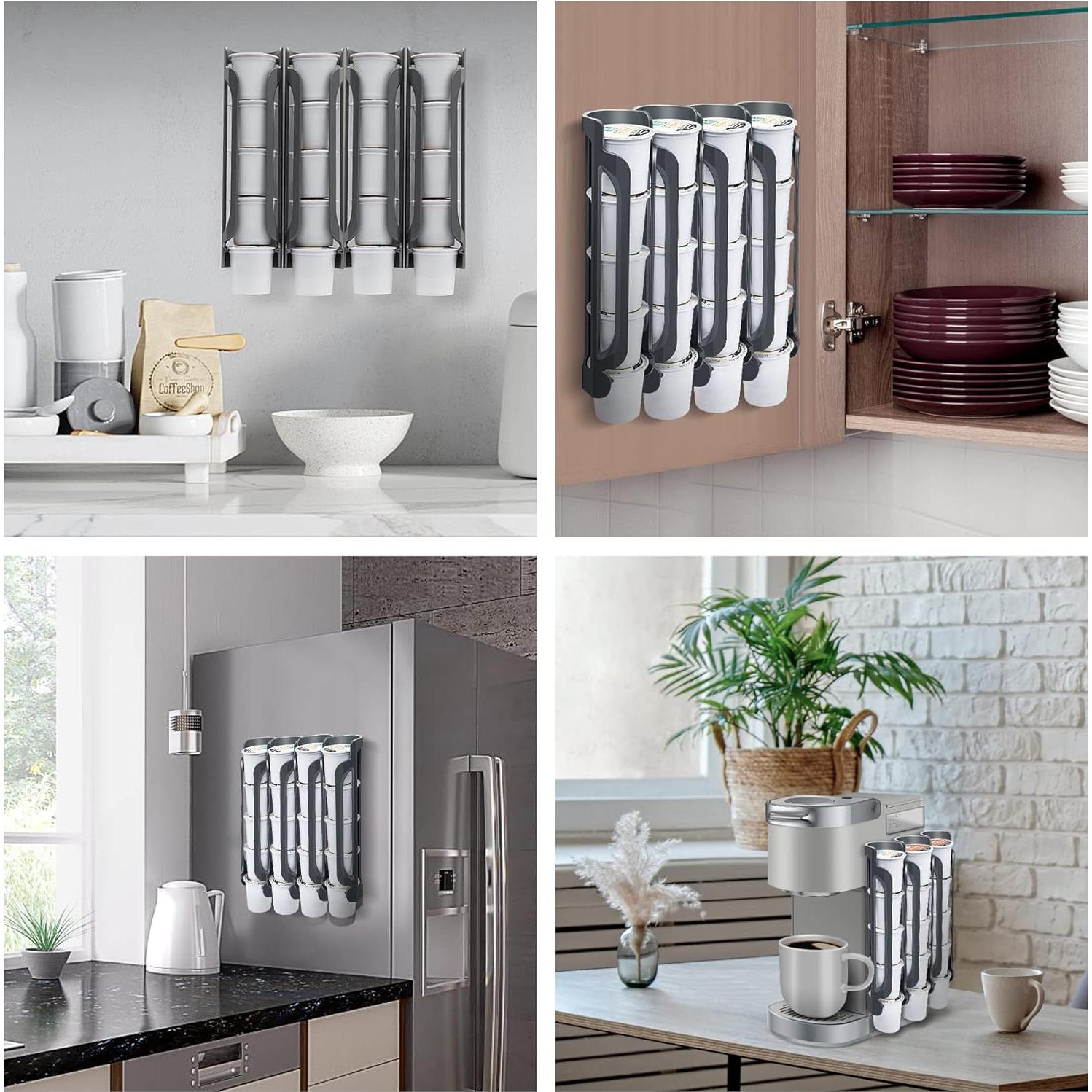 Soporte para K Cup Kedofa Negro 2 Unidades Montaje en Pared