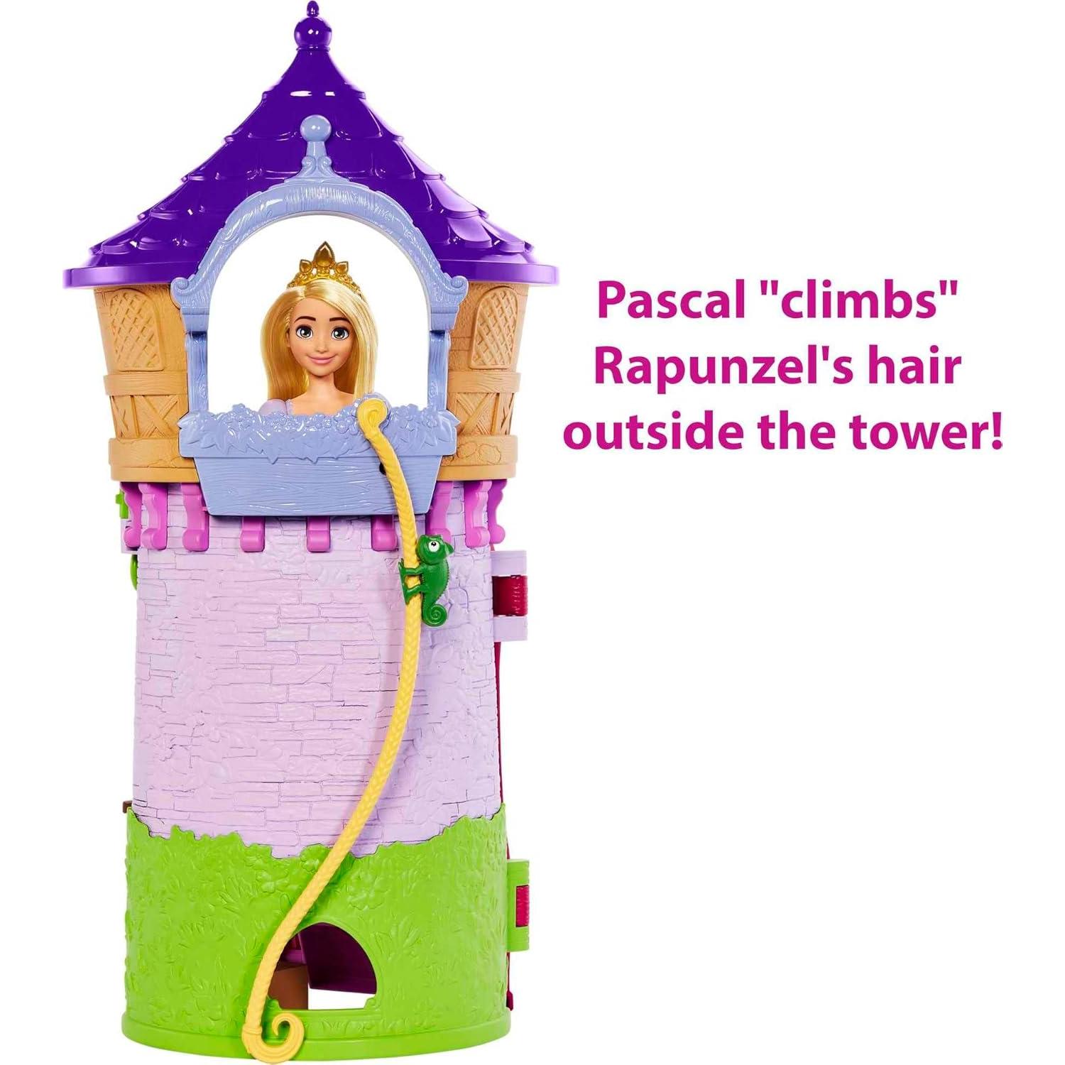Set de Juego Torre de Rapunzel Disney con Muñeca y 15 Accesorios