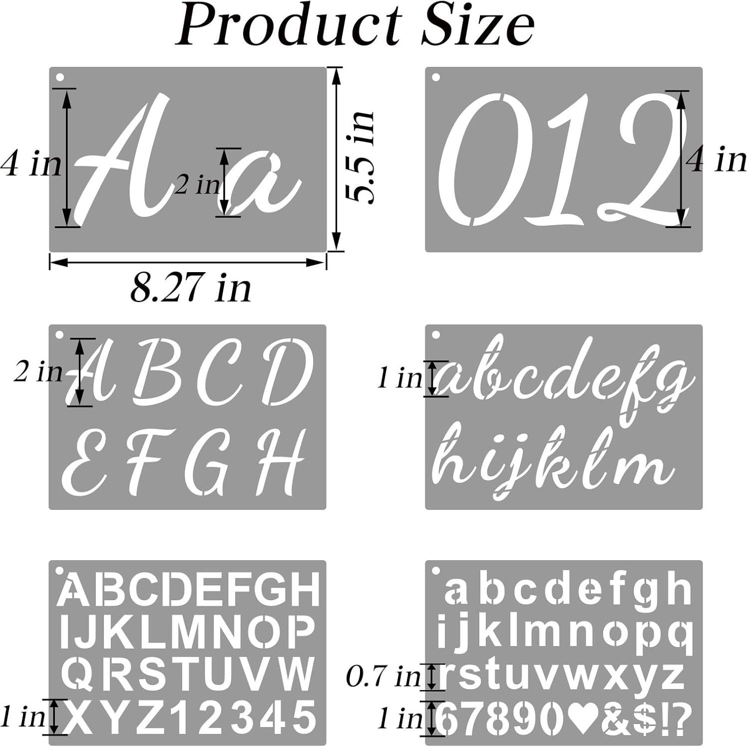 Plantillas de Caligrafía BAMIDELE 50 Pcs Reutilizables