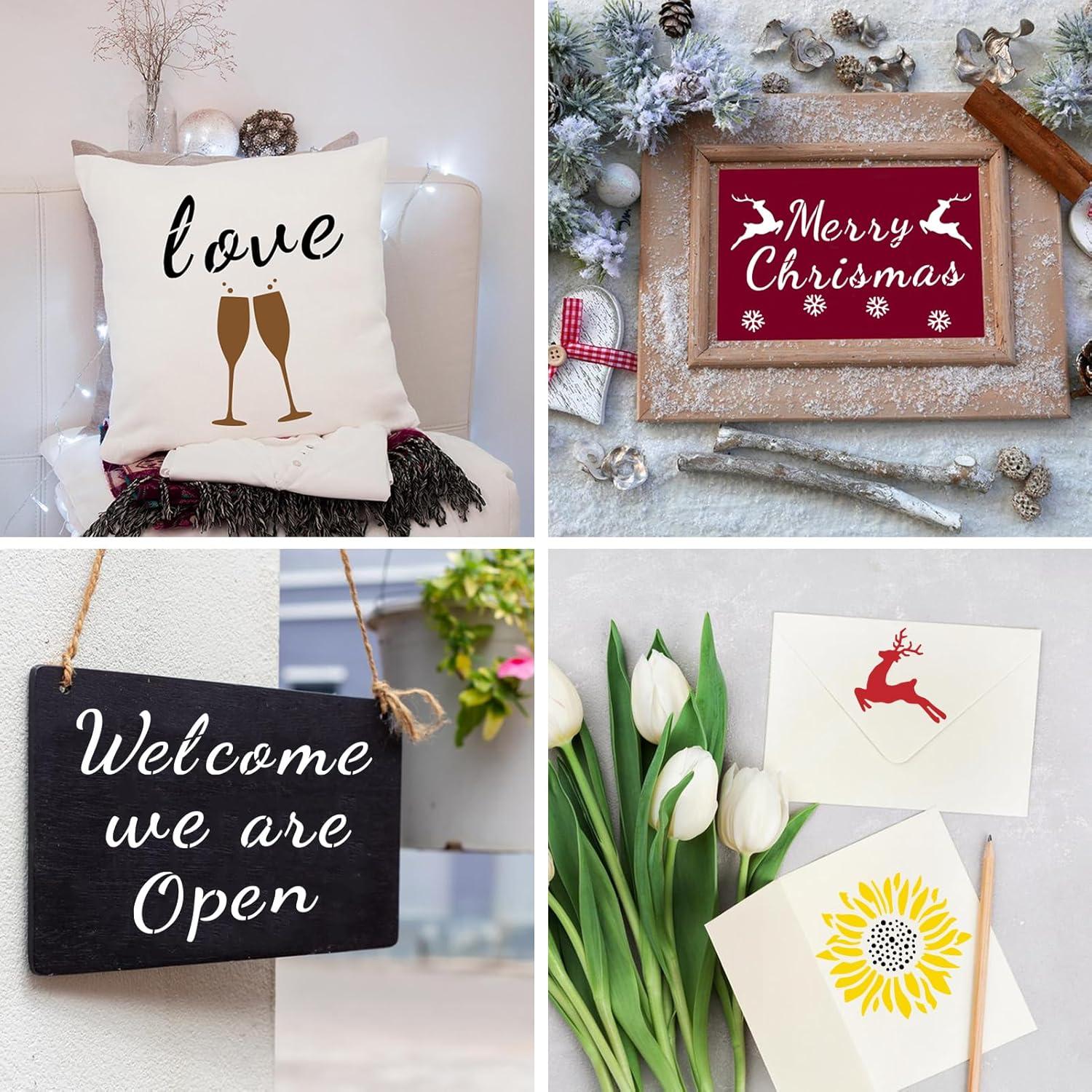 Plantillas de Caligrafía BAMIDELE 50 Pcs Reutilizables