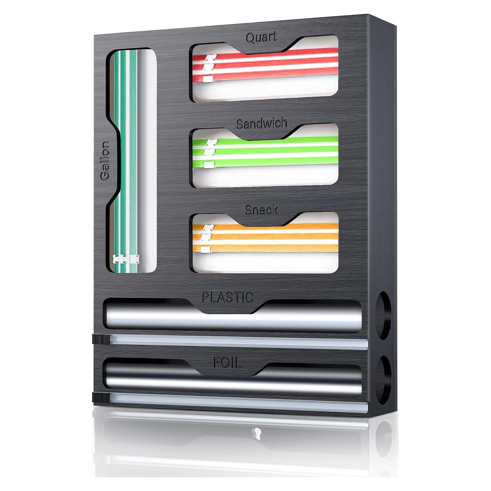 Organizador de Bolsas 6 en 1 KOCWELL de Bambú con Cortadores