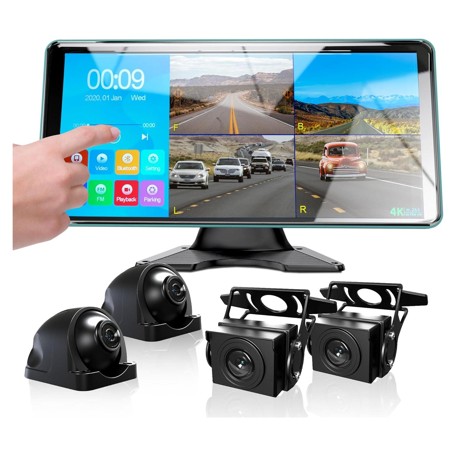 Cámara de Respaldo 4K Ciascy con Pantalla Táctil 10.36"