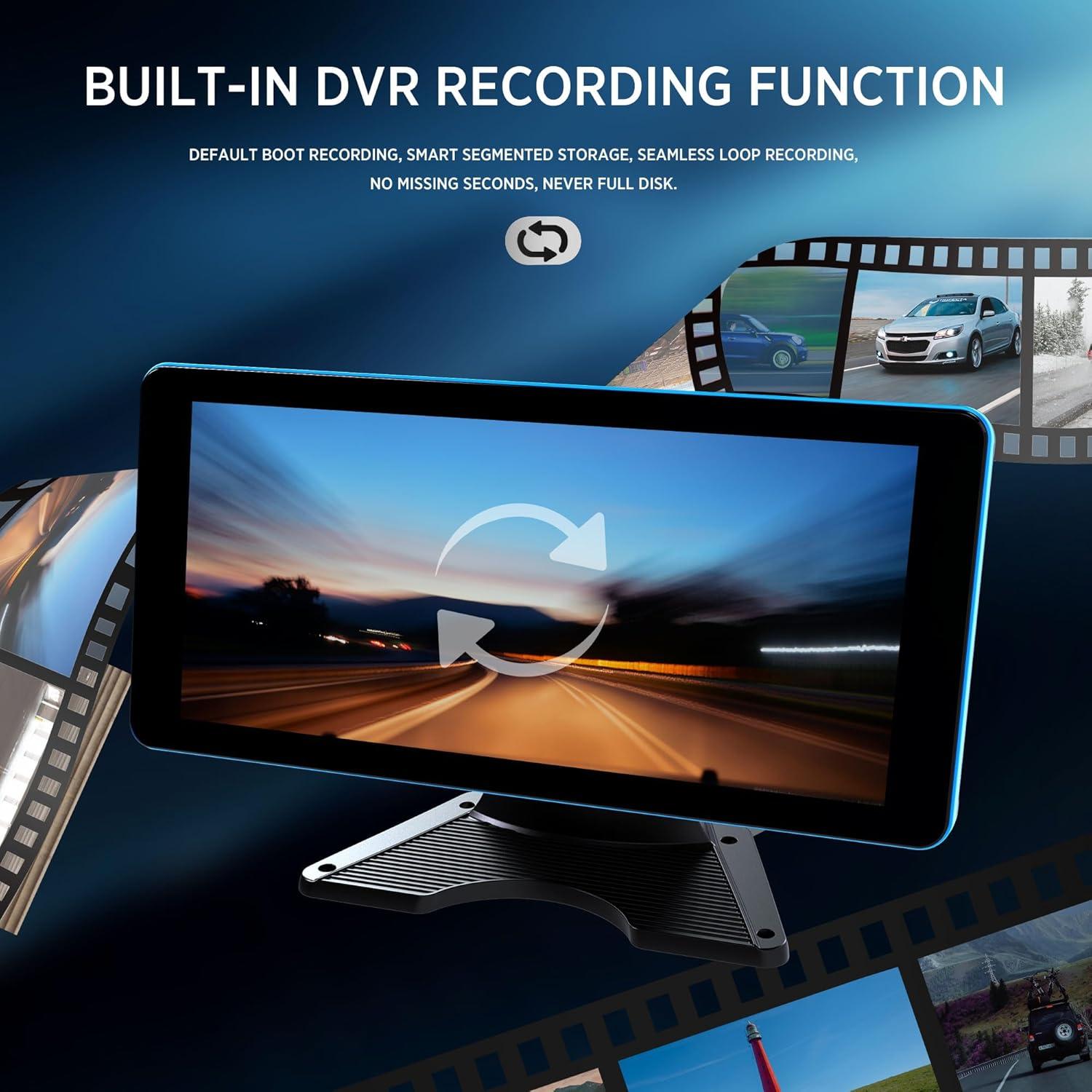 Cámara de Respaldo 4K Ciascy con Pantalla Táctil 10.36"