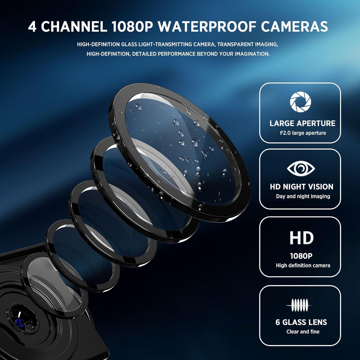 Cámara de Respaldo 4K Ciascy con Pantalla Táctil 10.36"