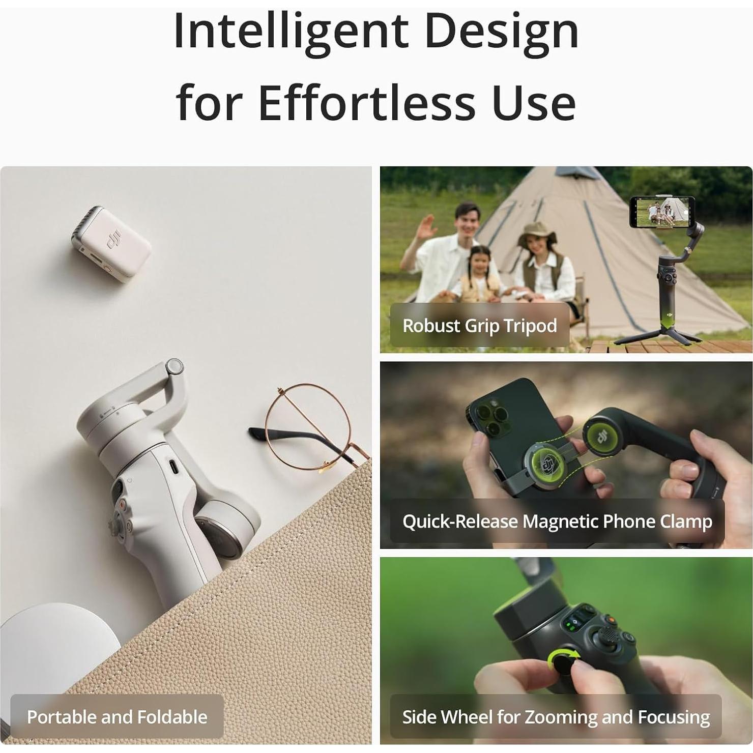 Gimbal DJI Osmo Mobile 6 para Smartphones, Estabilizador 3 Ejes, Gris Platino