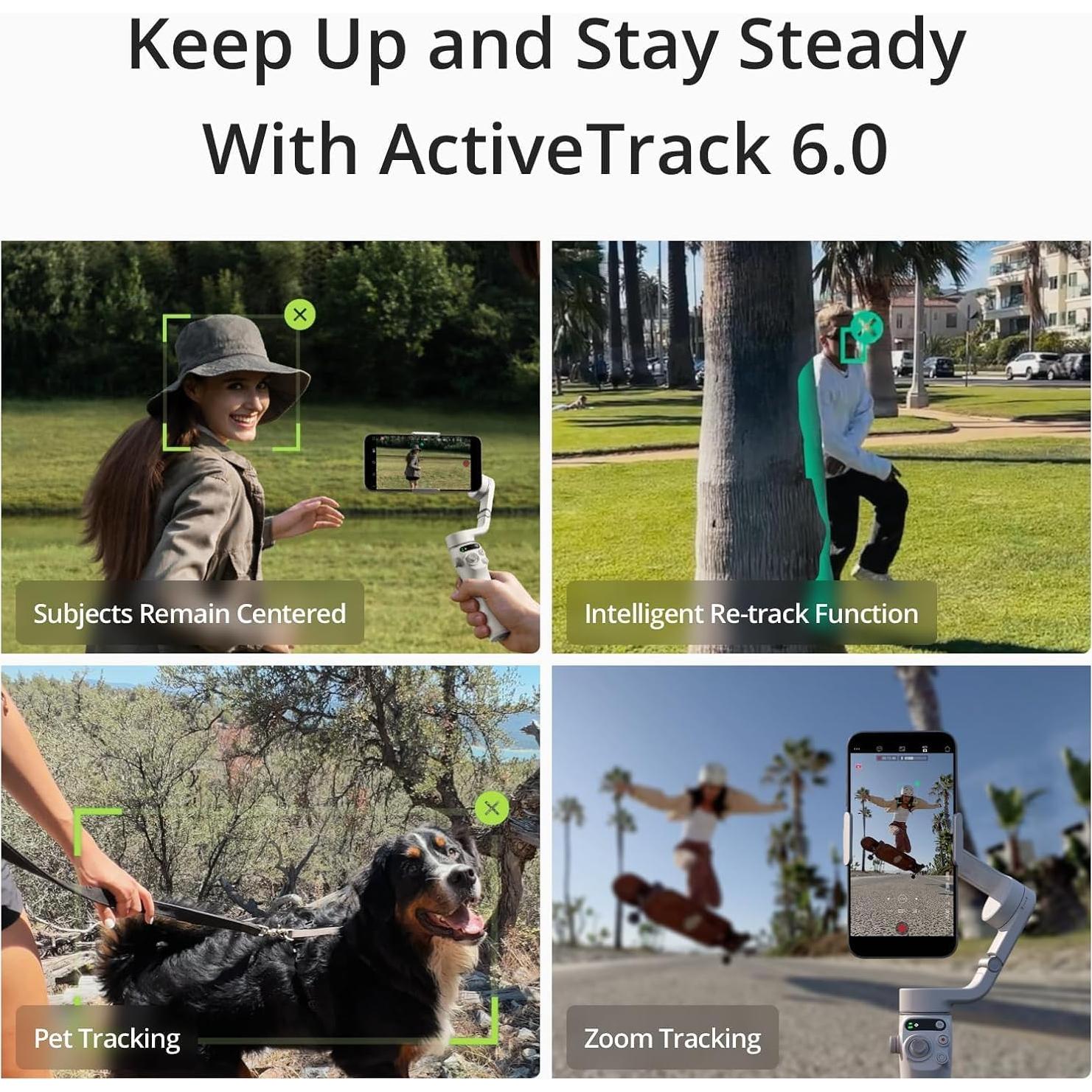 Gimbal DJI Osmo Mobile 6 para Smartphones, Estabilizador 3 Ejes, Gris Platino