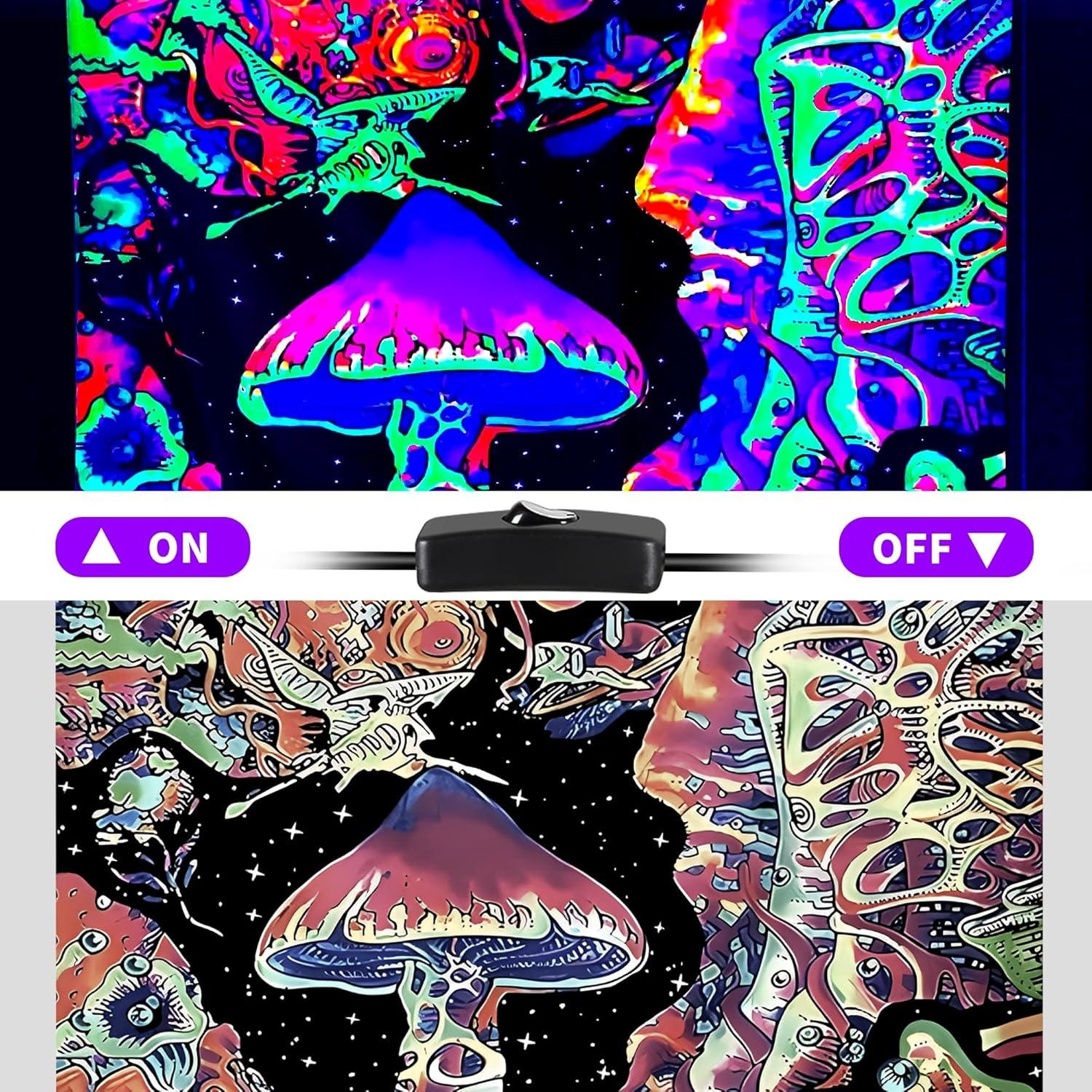 Barra de Luz Negra LED 42W JNGMAIR - Paquete de 2, 1.83m