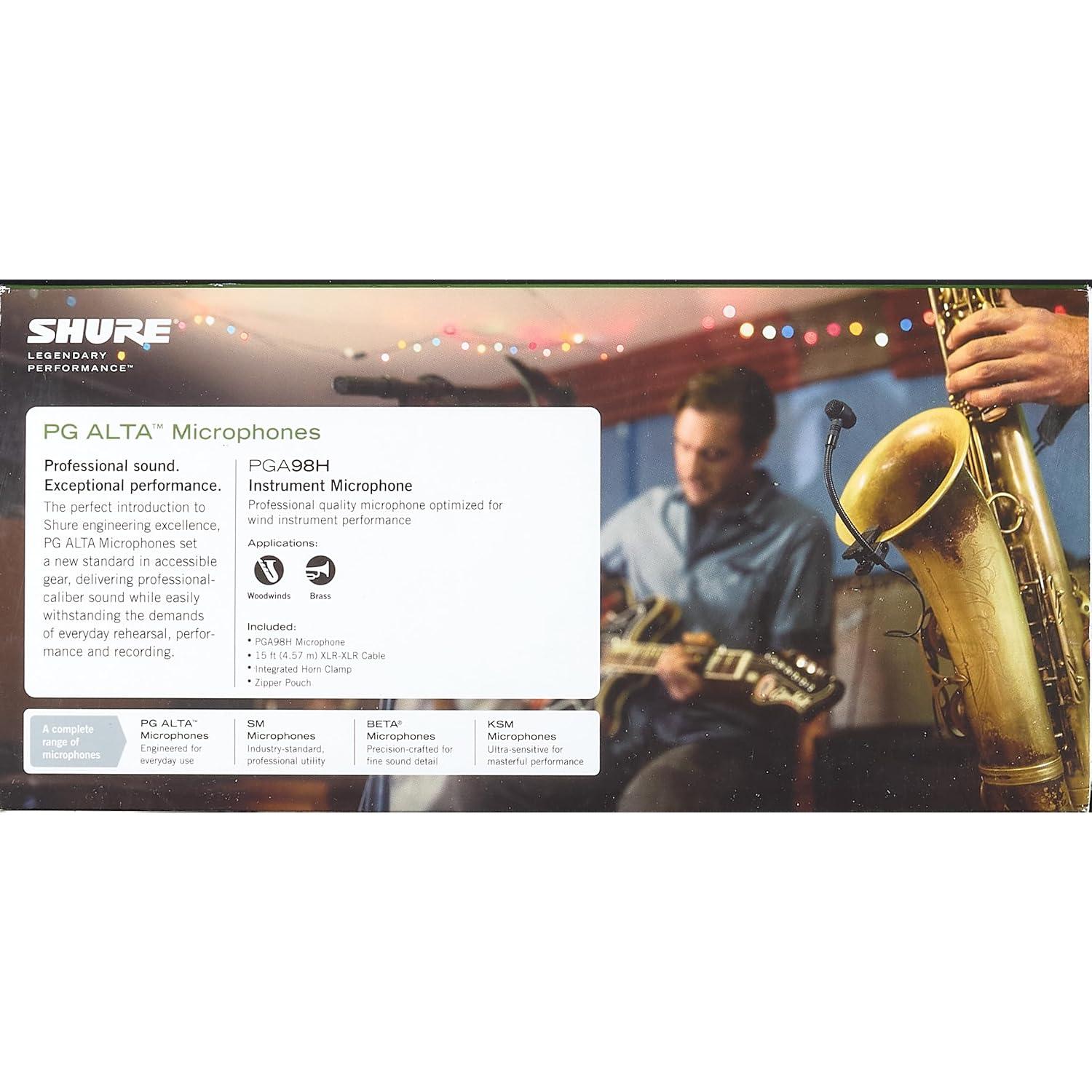 Micrófono de Condensador Shure PGA98H Cardioide Gooseneck