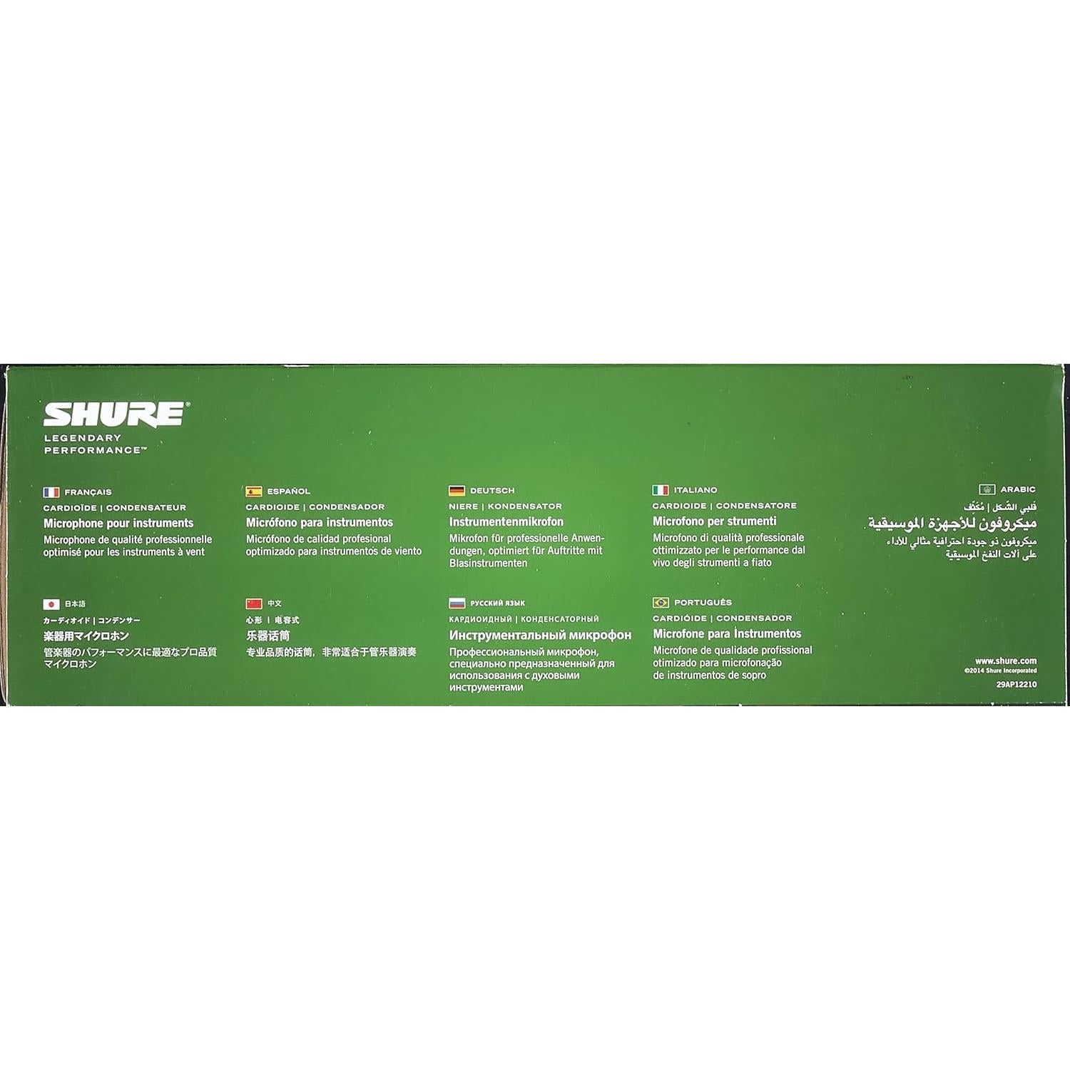 Micrófono de Condensador Shure PGA98H Cardioide Gooseneck