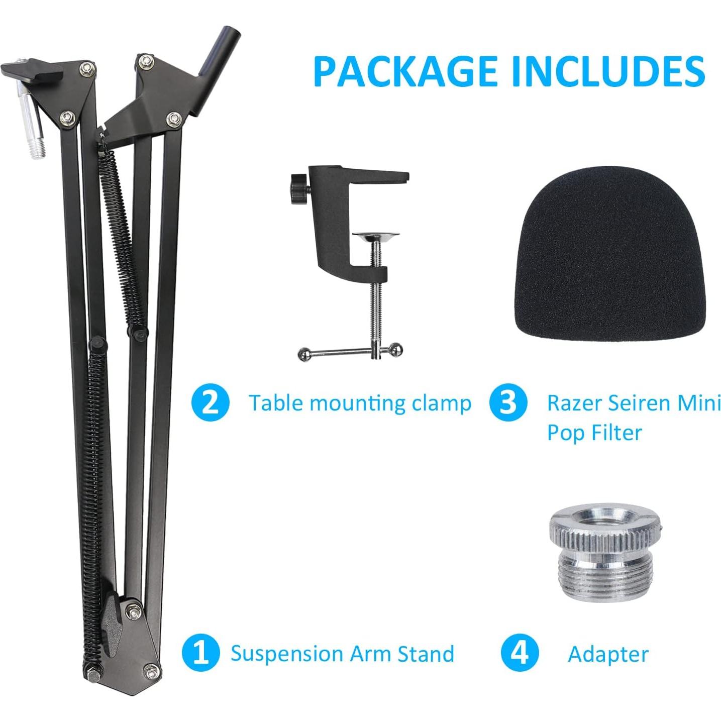 Soporte de micrófono Razer Seiren Mini con filtro anti-pop