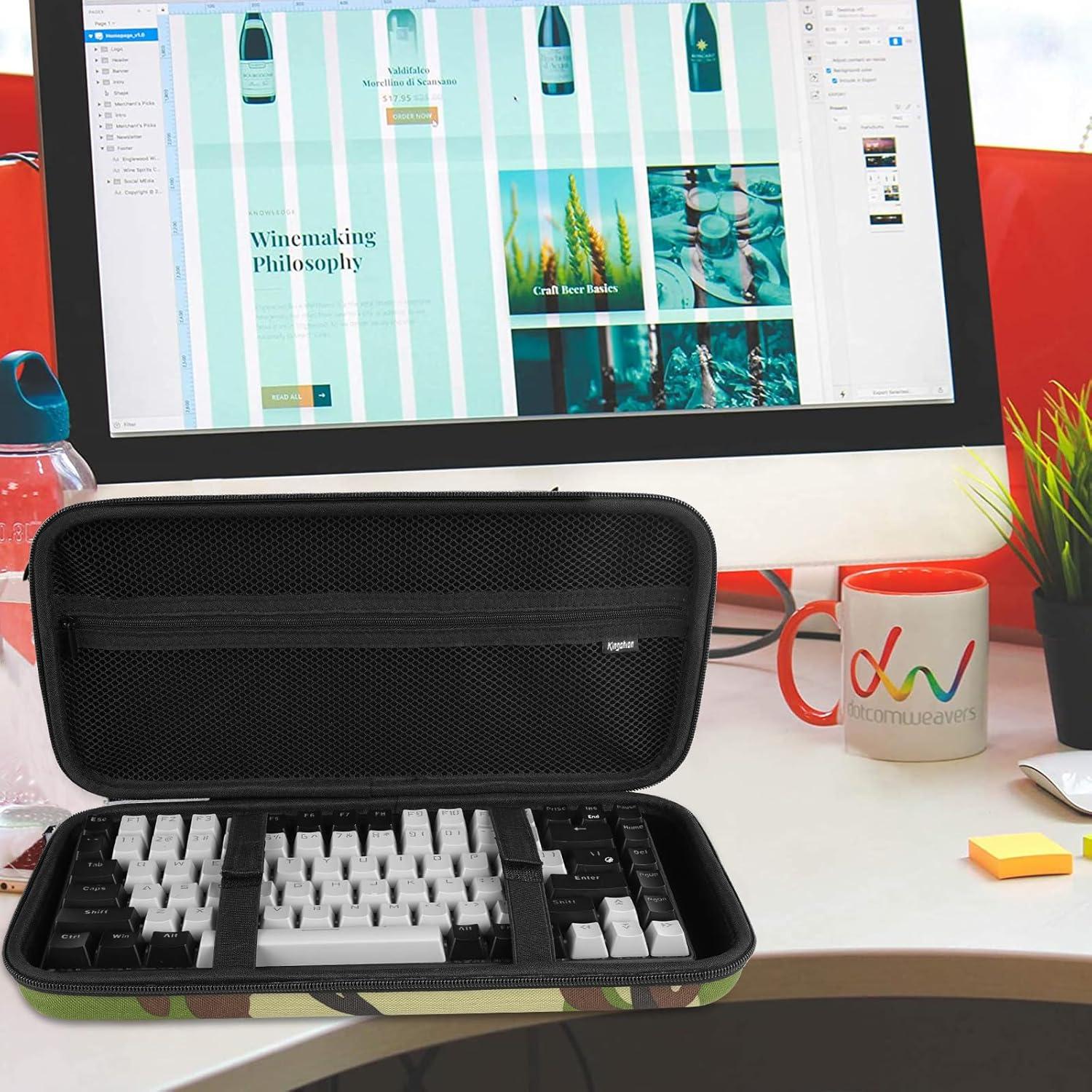 Funda de Viaje Dura Kingshion para Teclado 84 Teclas Camuflaje