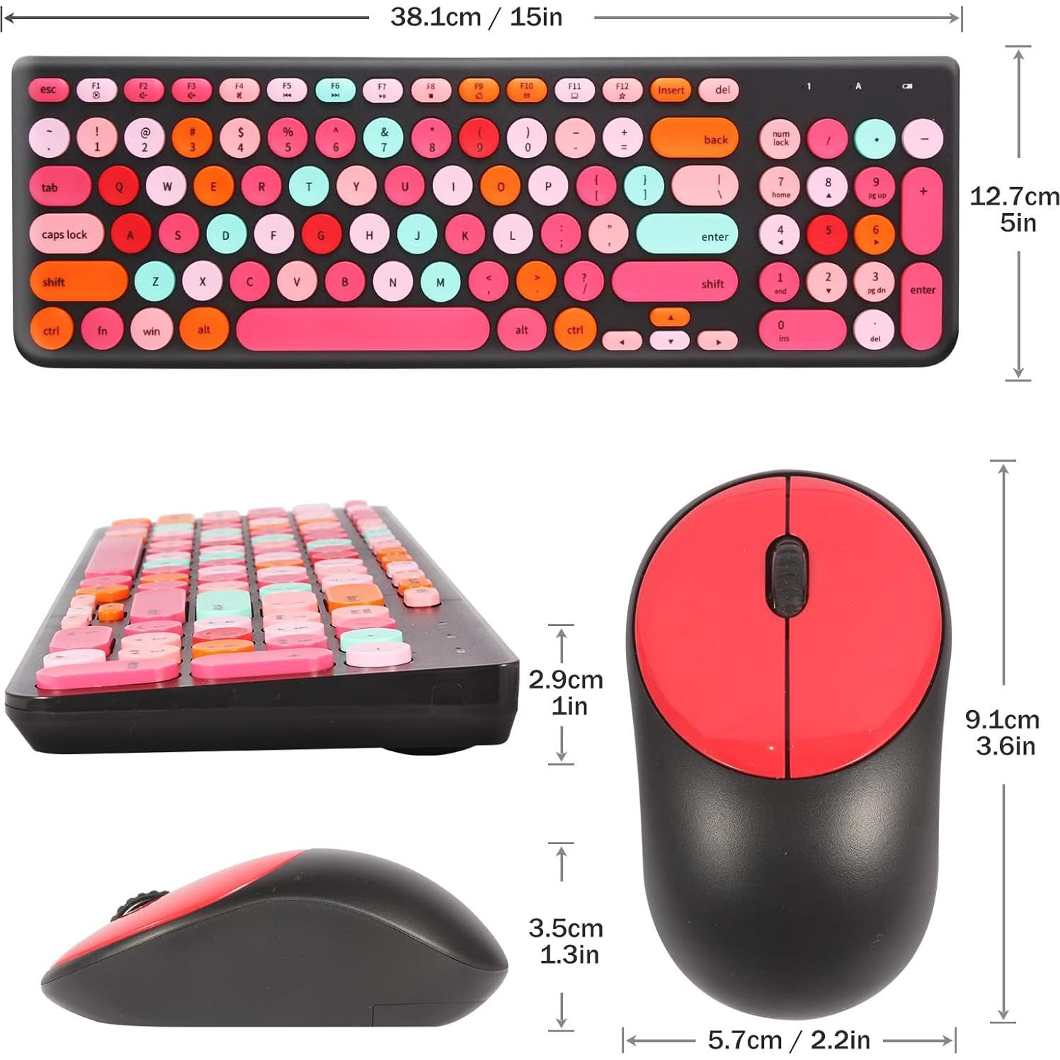 Combo Teclado y Ratón Inalámbricos GUKJOB iK6630 USB 2.4GHz