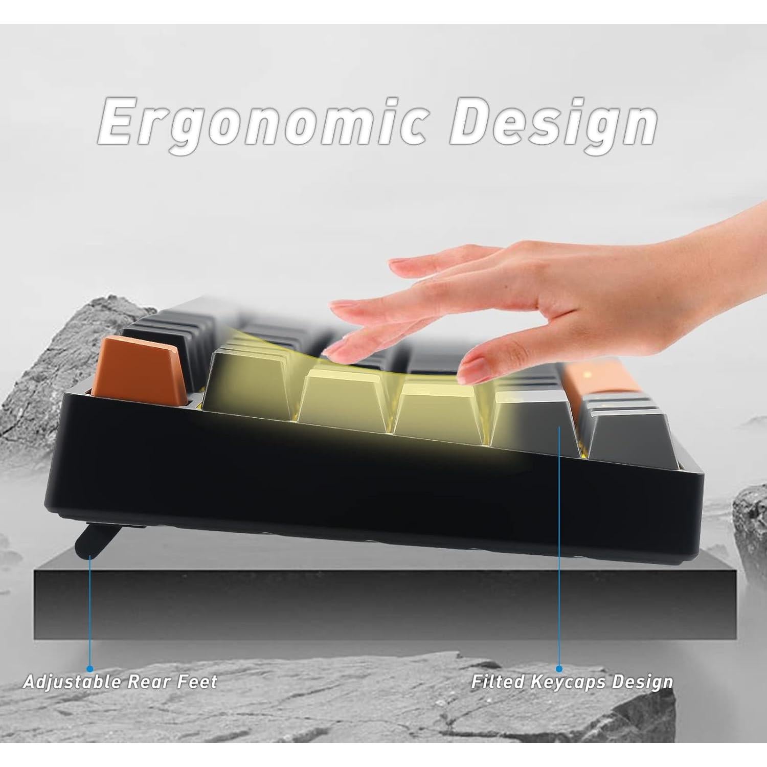 Teclado Mecánico E-YOOSO Z-14 Interruptores Rojos 104 Teclas