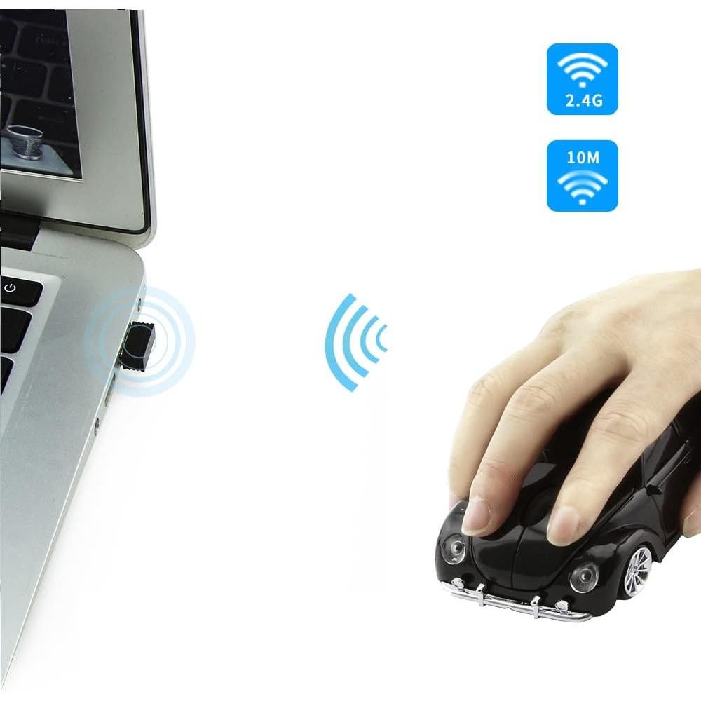 Ratón Inalámbrico Usbkingdom 2.4GHz Ergonómico Negro 1600DPI