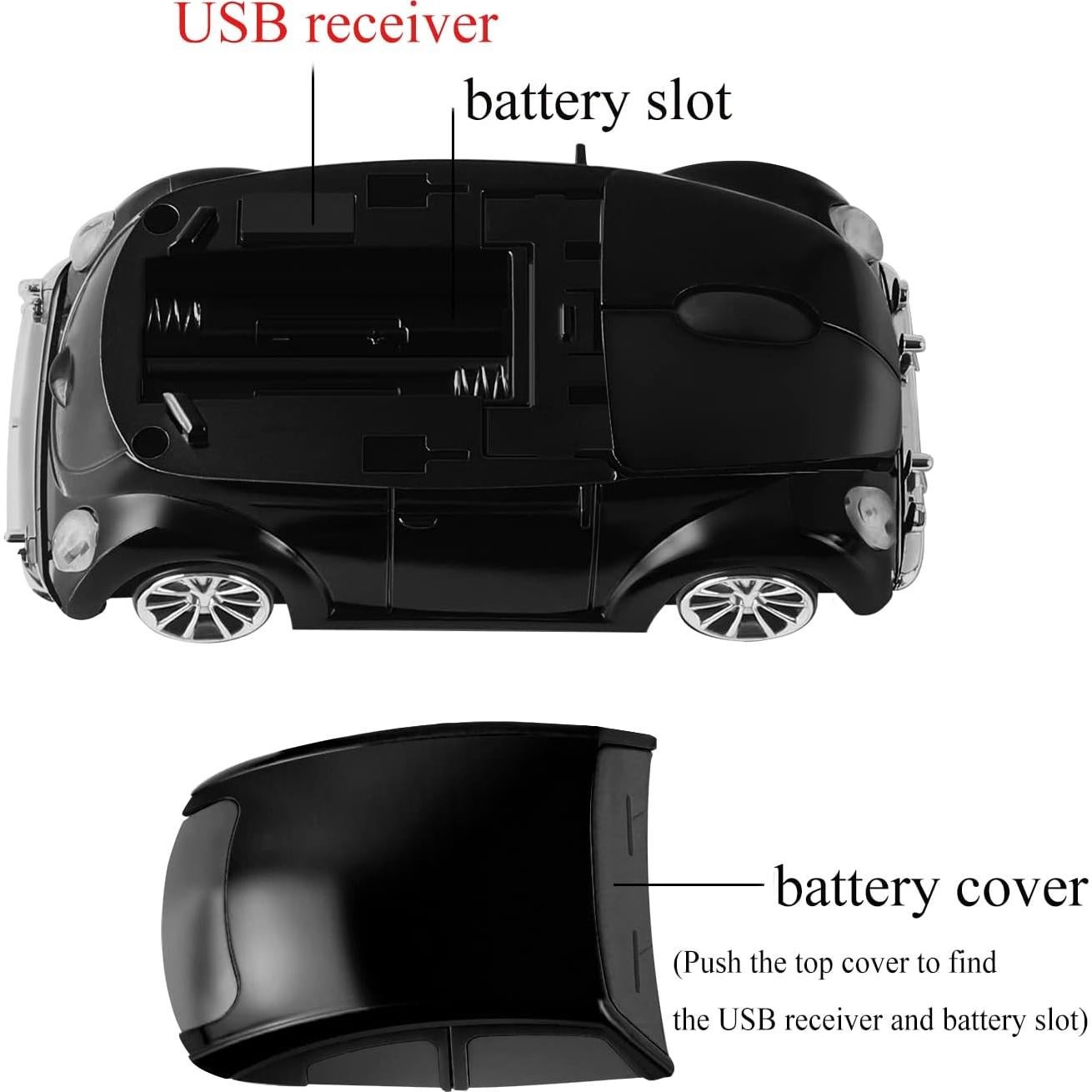 Ratón Inalámbrico Usbkingdom 2.4GHz Ergonómico Negro 1600DPI