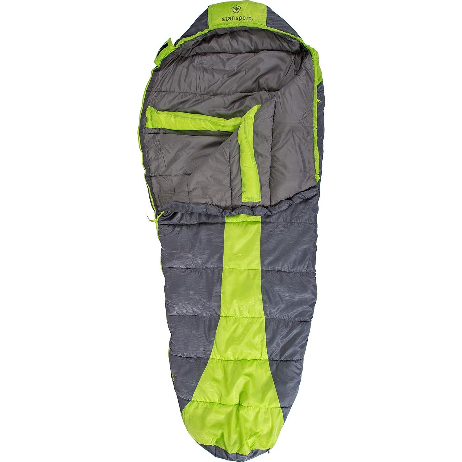 Saco de Dormir Tipo Momia Stansport TREKKER 218x86 cm Verde