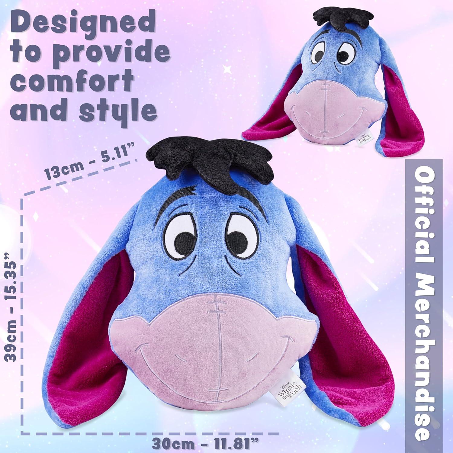 Cojín de Peluche 3D Disney Eeyore Azul 39x30 cm