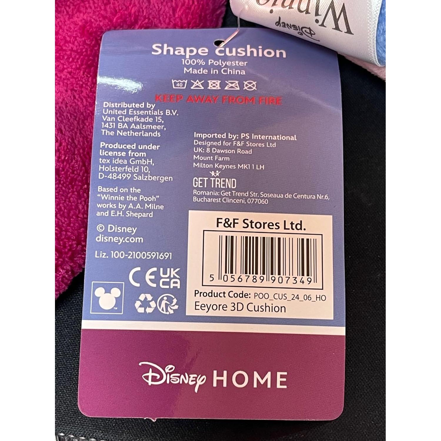 Cojín de Peluche 3D Disney Eeyore Azul 39x30 cm