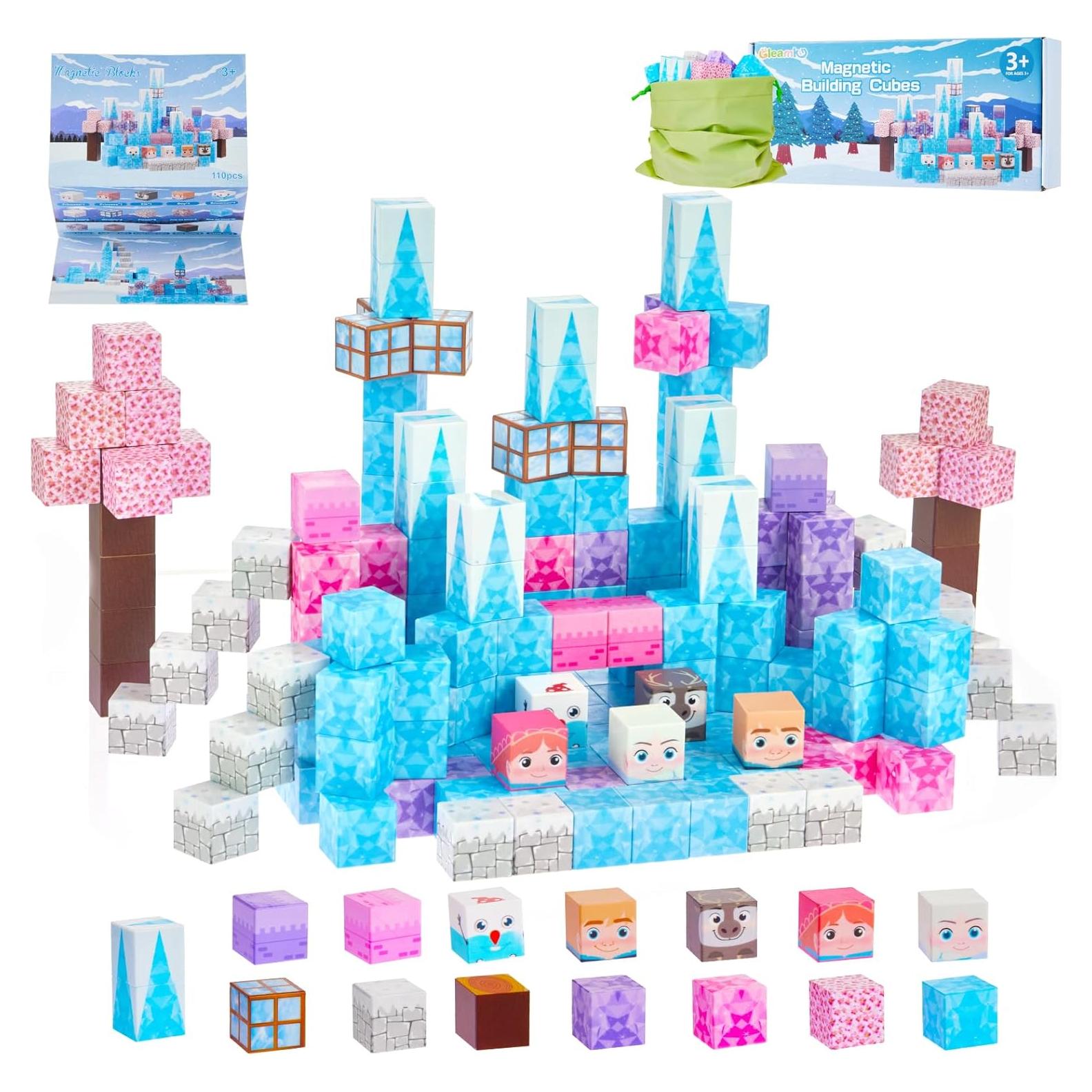 Bloques Magnéticos Gleamkid 110 Piezas Princesa Mágica 3-9 Años