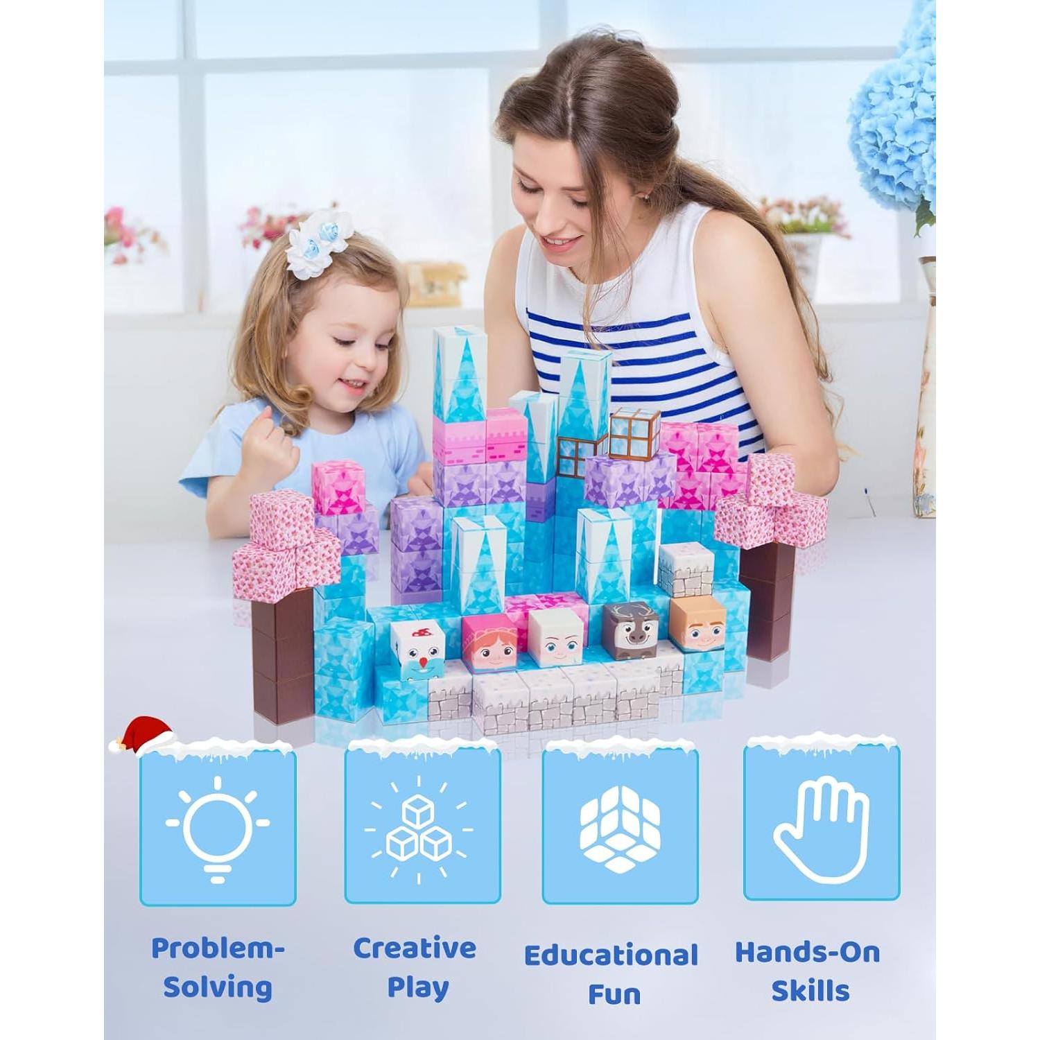 Bloques Magnéticos Gleamkid 110 Piezas Princesa Mágica 3-9 Años