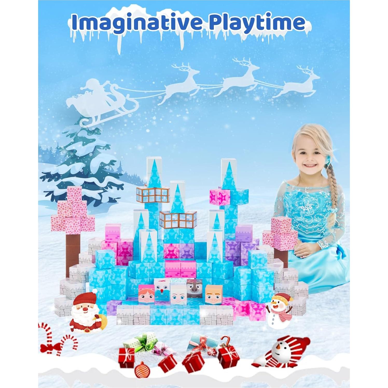 Bloques Magnéticos Gleamkid 110 Piezas Princesa Mágica 3-9 Años