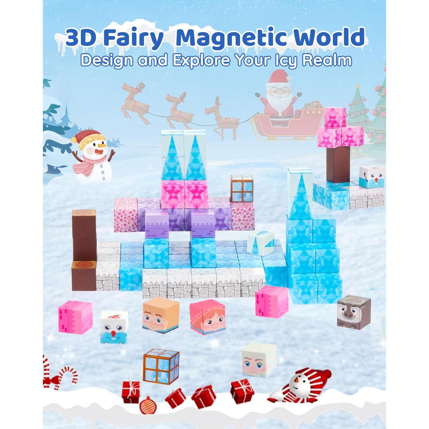 Bloques Magnéticos Gleamkid 110 Piezas Princesa Mágica 3-9 Años