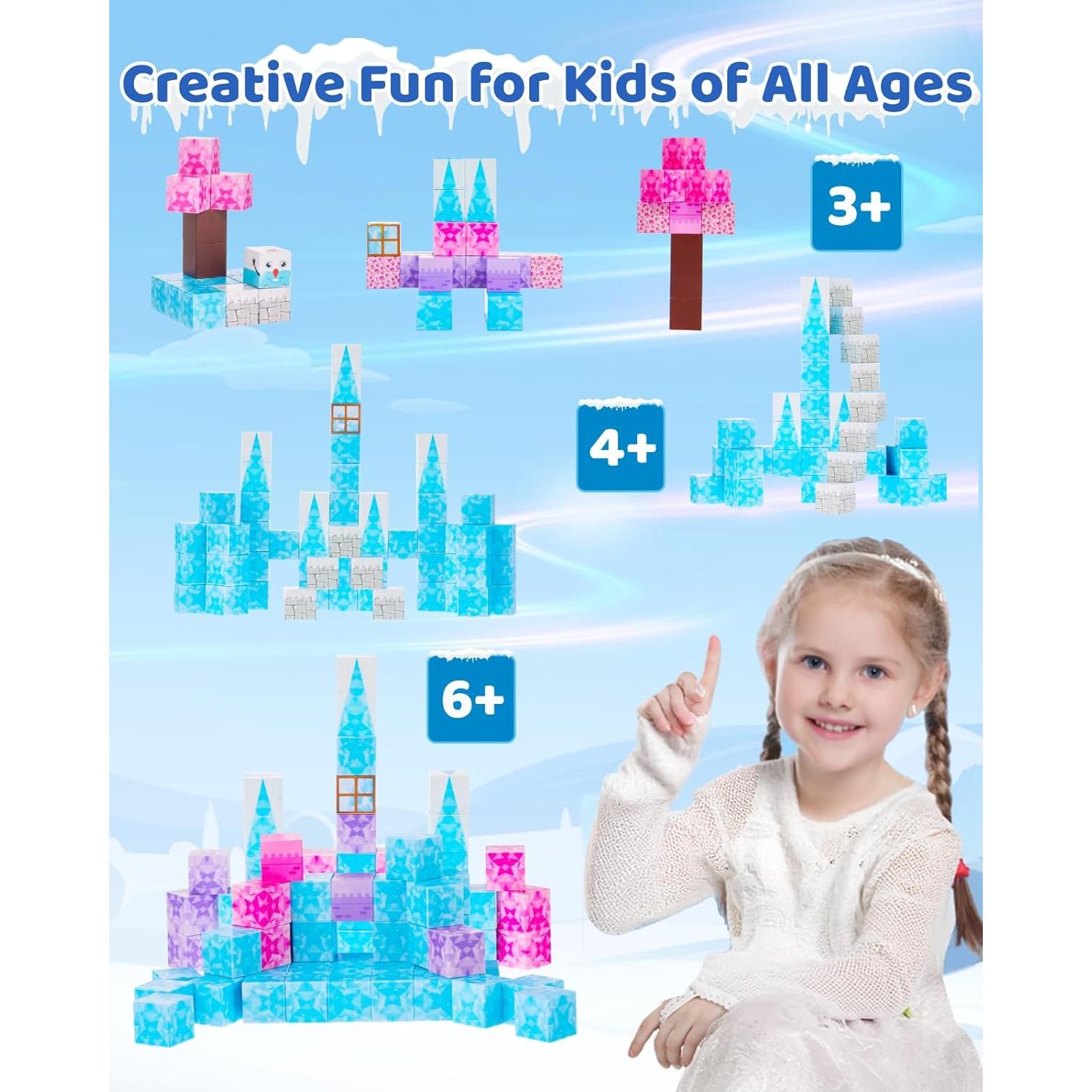 Bloques Magnéticos Gleamkid 110 Piezas Princesa Mágica 3-9 Años