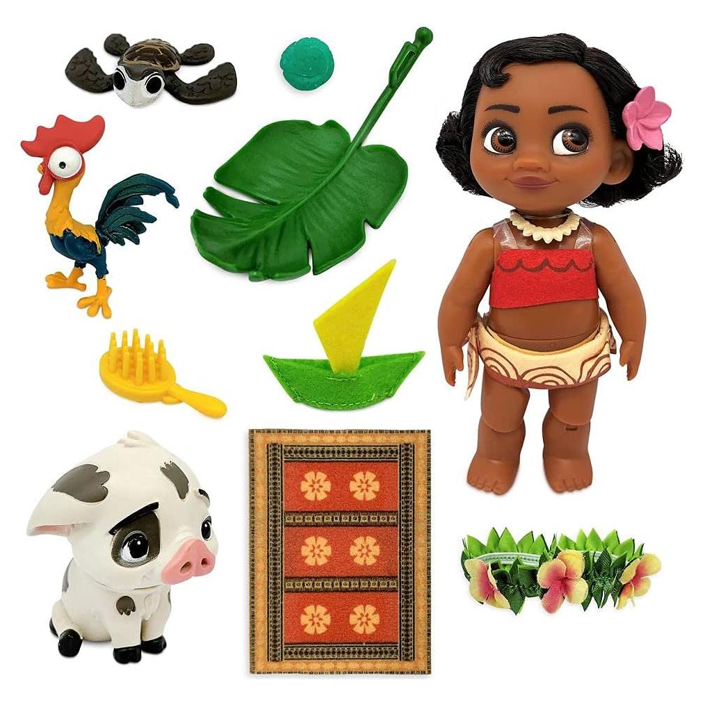 Conjunto de Mini Muñecas Disney Moana - 12.7 cm, Juguete Interactivo