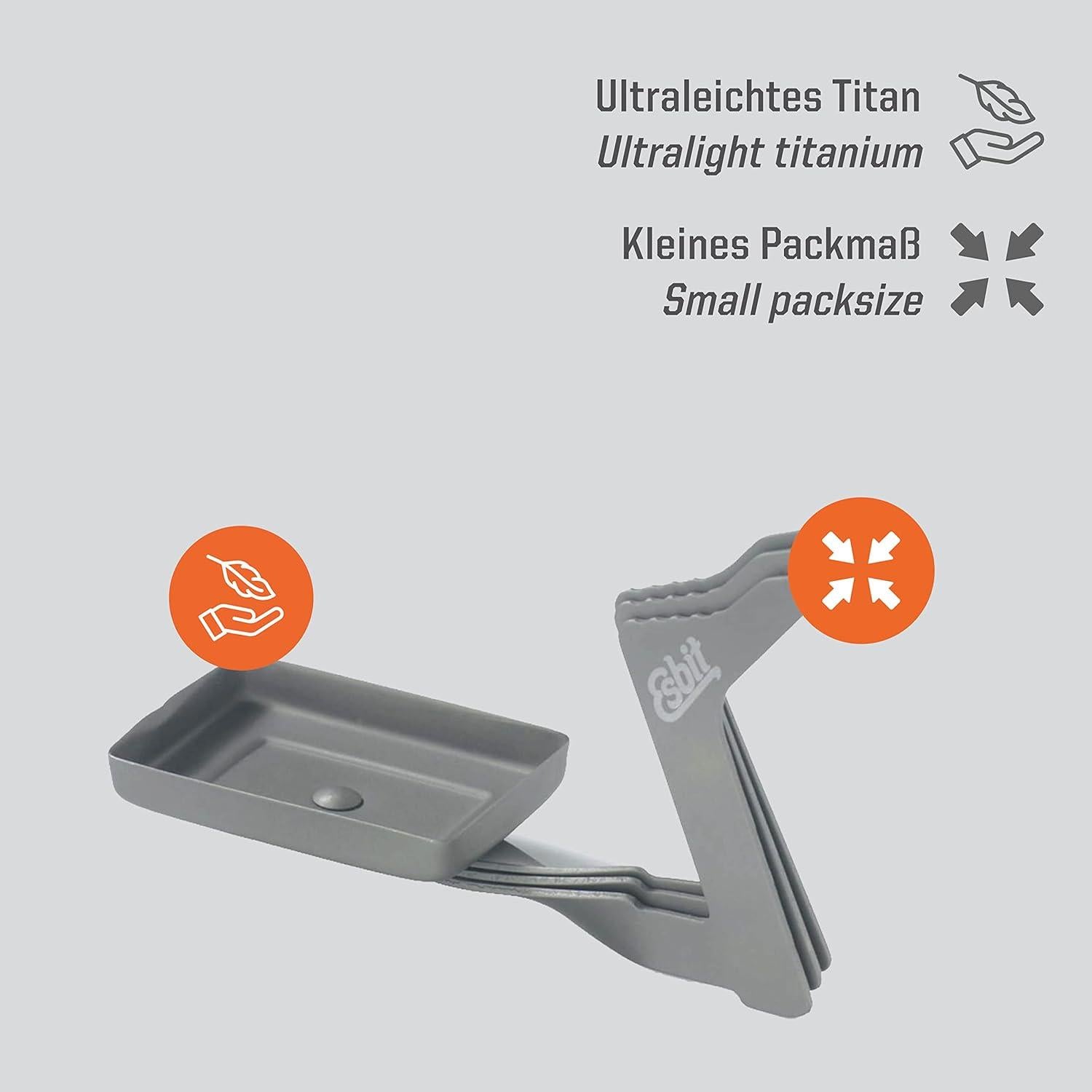 Estufa Plegable Titanio Esbit E-STOVE-TI 11.5g para Camping