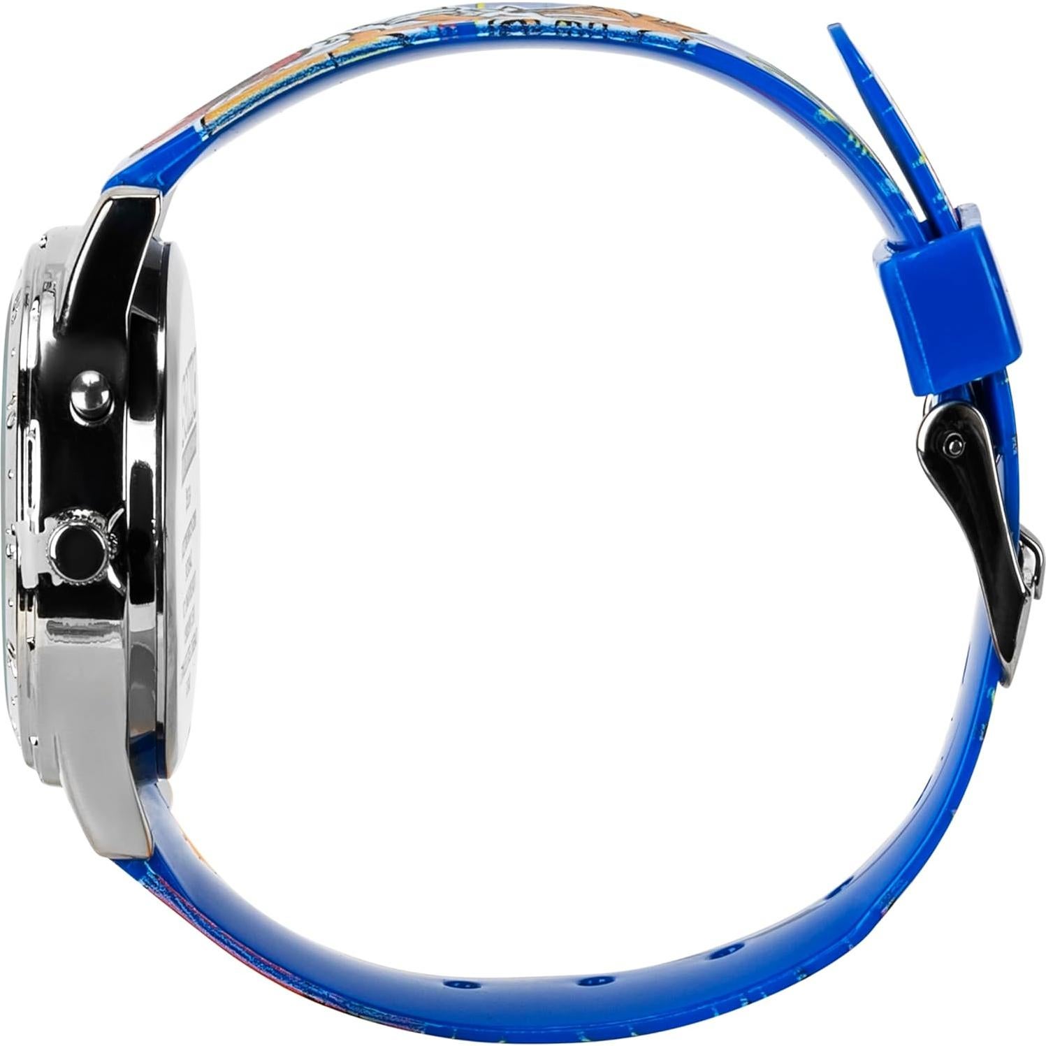 Sonic The Hedgehog Kids' Analog Watch - Colorful Dial with Sonic, Tails, and Knuckles, Durable Blue Strap, Perfect for Young Gamers