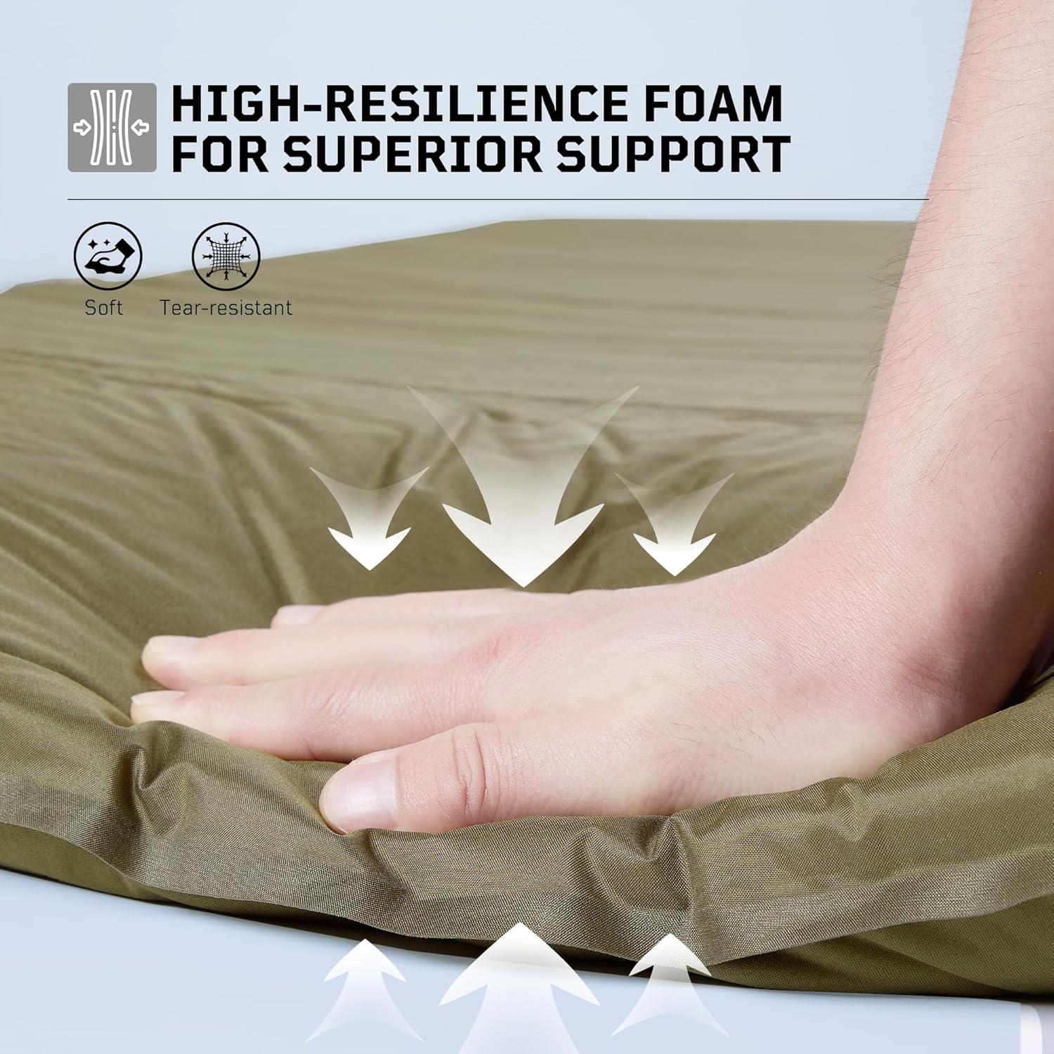 Colchoneta Autoinflable 1TG Tactical para Camping con Almohada