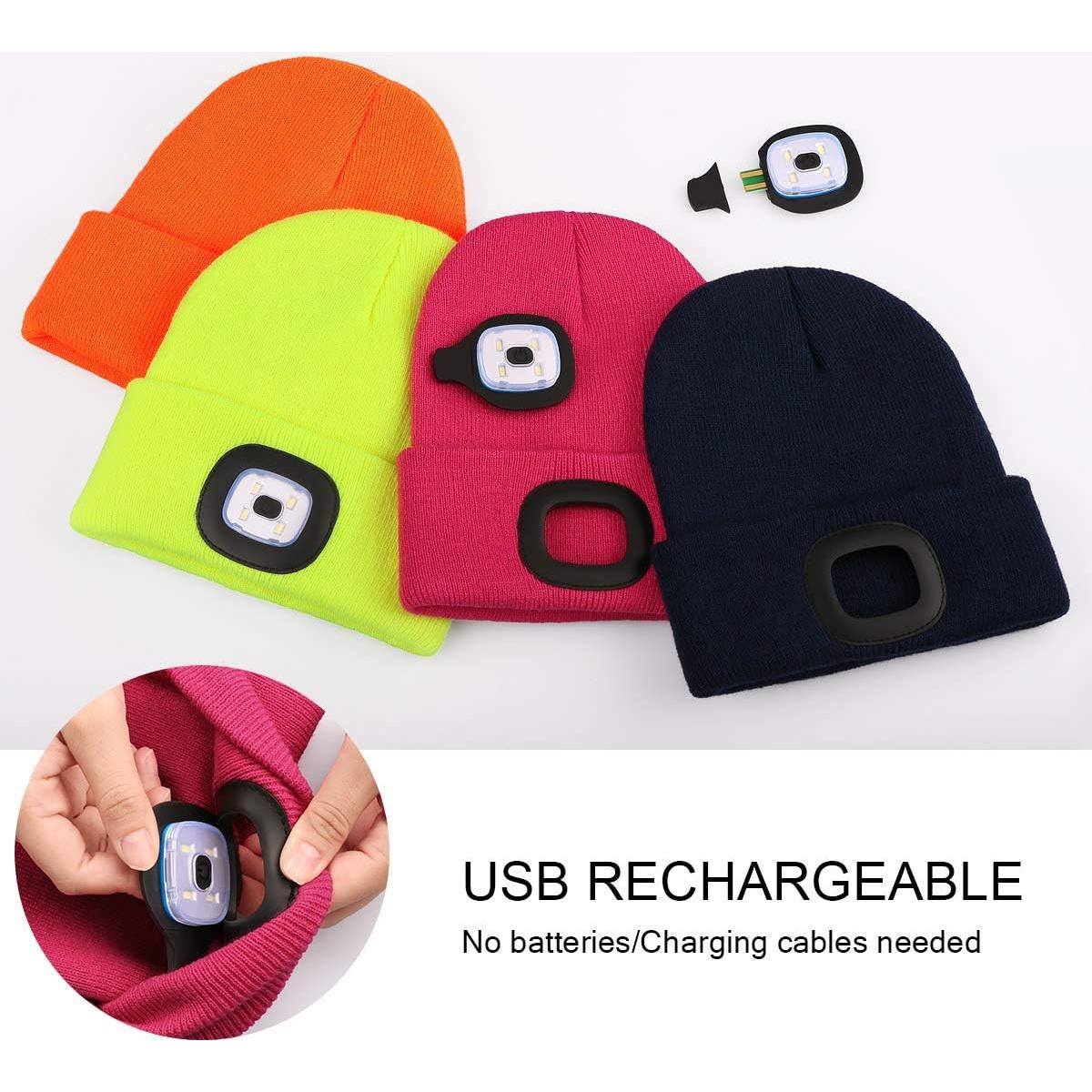 Gorro LED para Niños YunTuo Unisex Recargable Invierno