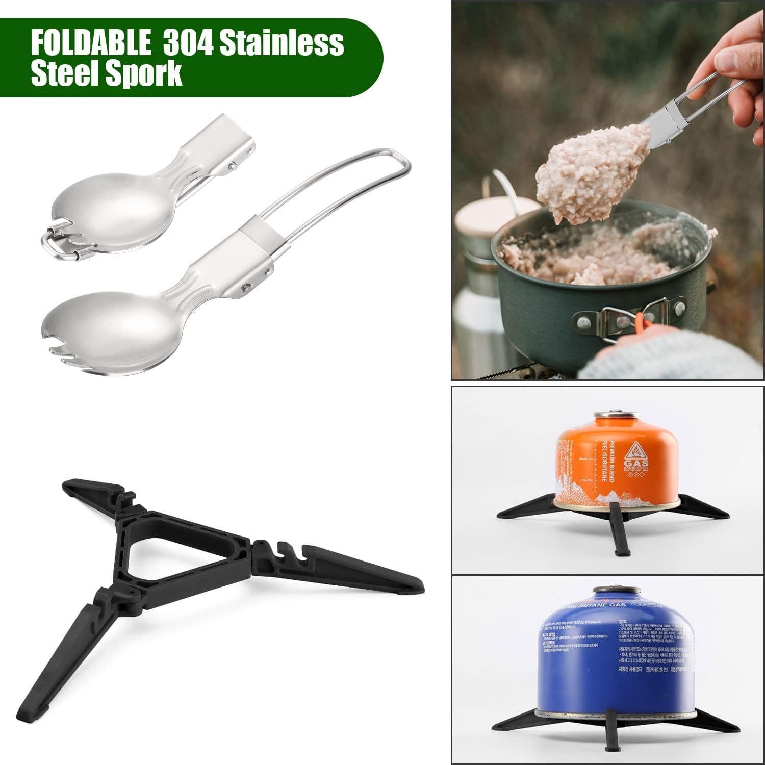 Kit de Utensilios de Cocina para Camping Odoland 8 Piezas