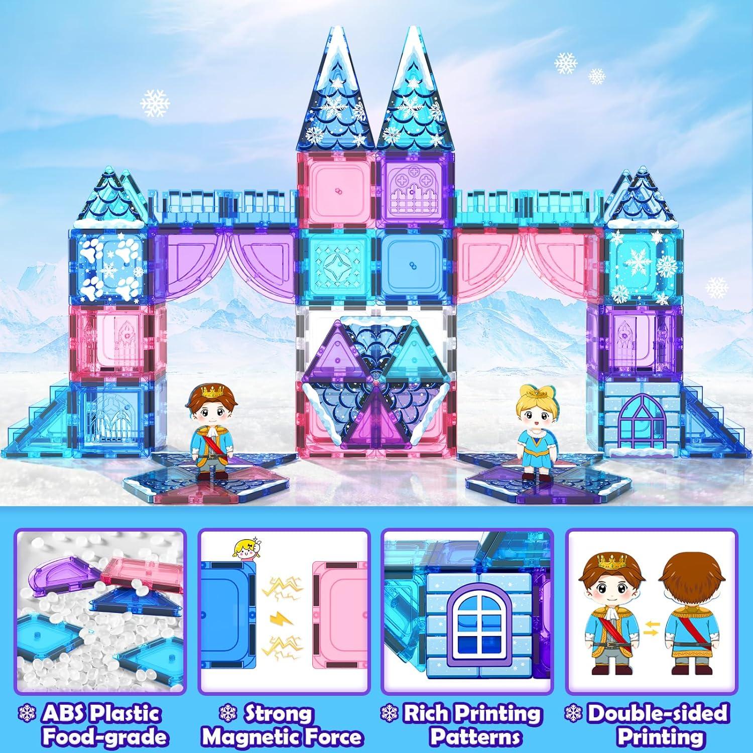 Azulejos Magnéticos Soyee 102pcs Castillo Juguetes 3+ Años