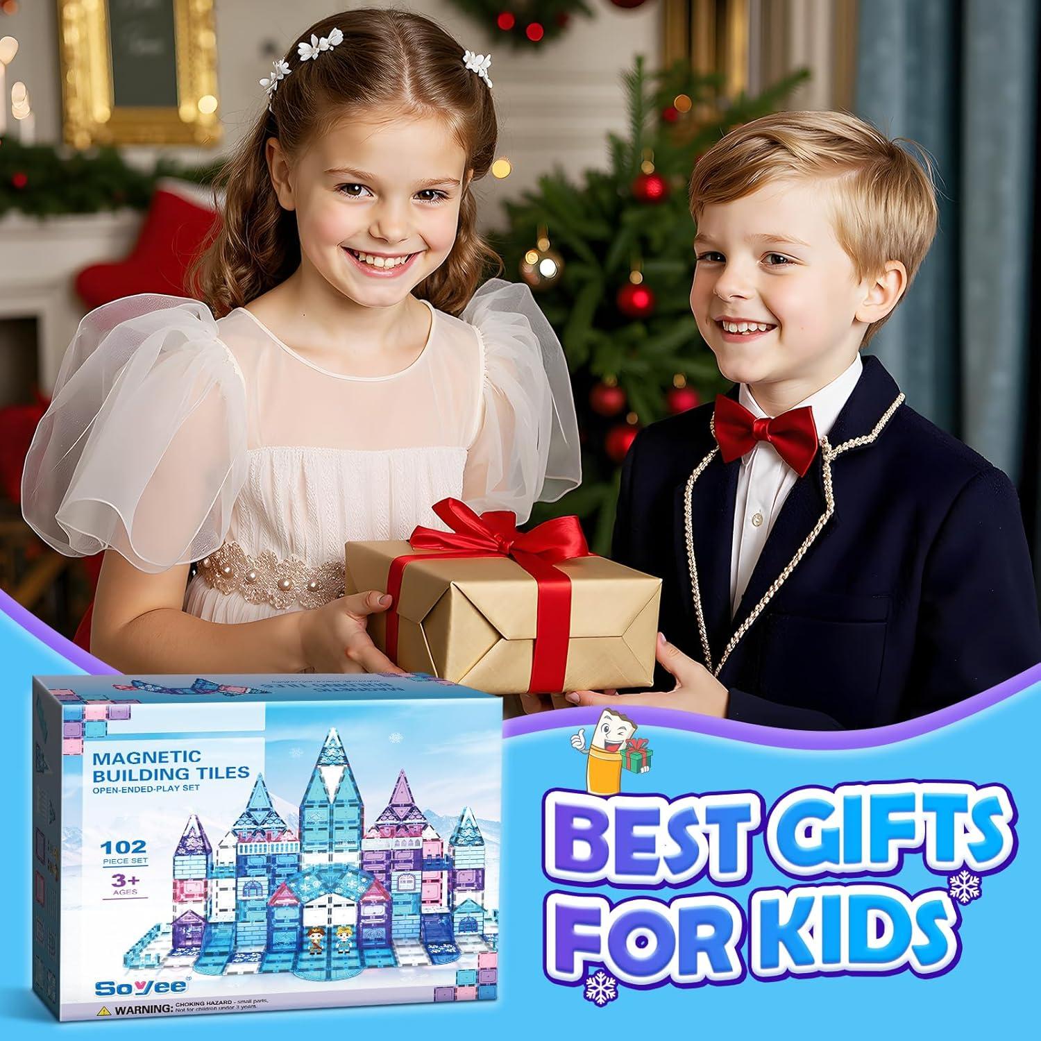 Azulejos Magnéticos Soyee 102pcs Castillo Juguetes 3+ Años